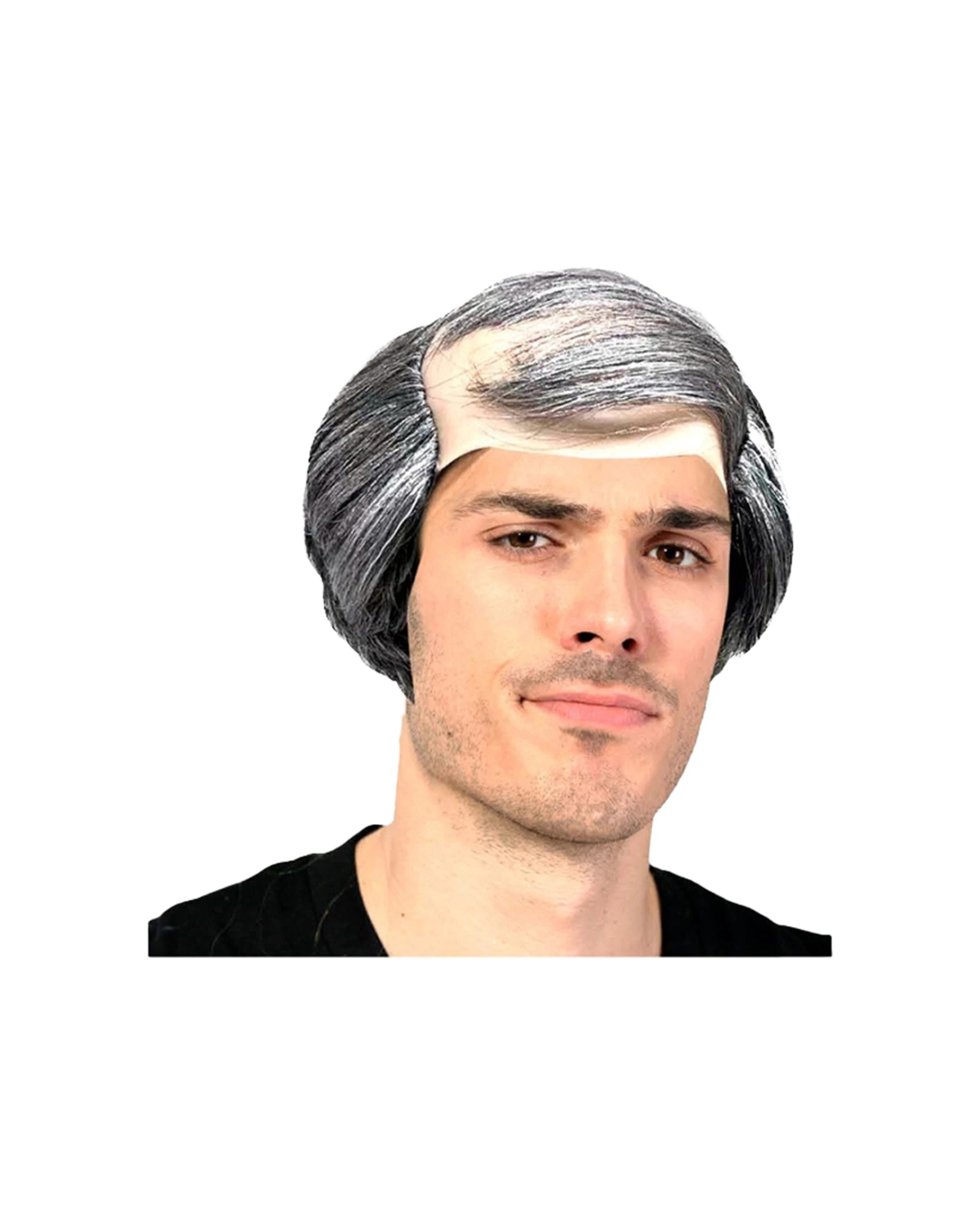 1 JD Party Grandpa Balding Costume Wig Synthetic Hair - Black, 1 of 1