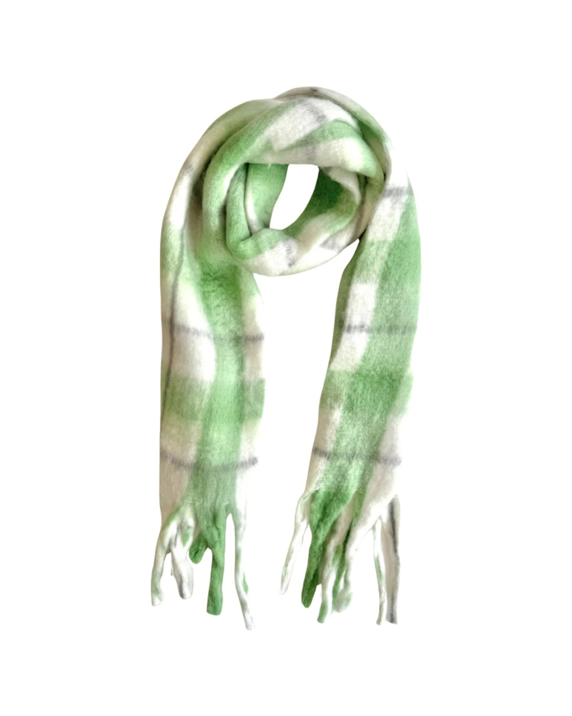 1 Urban Products Copenhagen Scarf Striped Soft Fabric 210cm - Green, 1 of 1