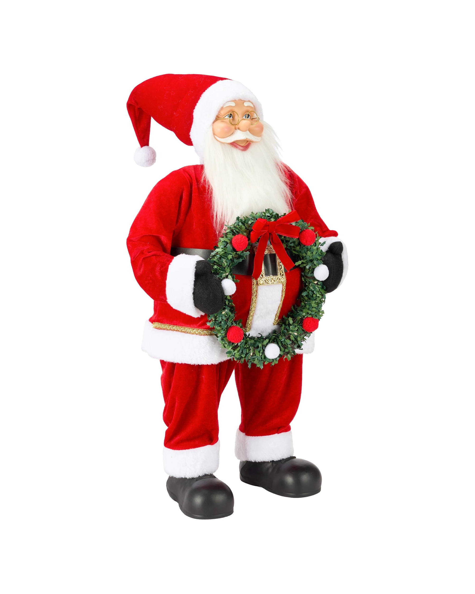 3 80cm Light Up Traditional Santa, 3 of 6