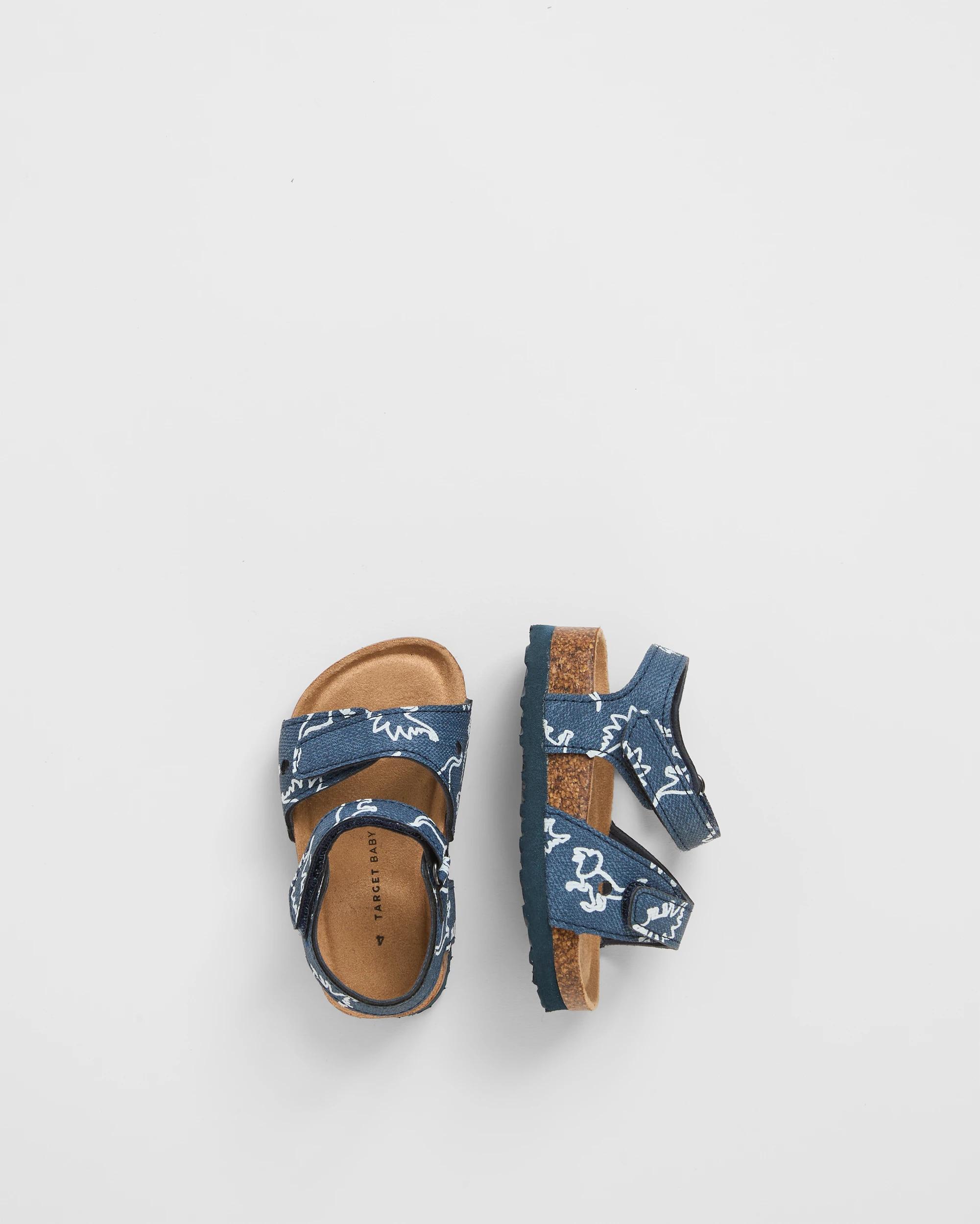 3 Target Baby First Walker Moulded Cork Slingback Sandals NAVY DINO, 3 of 3