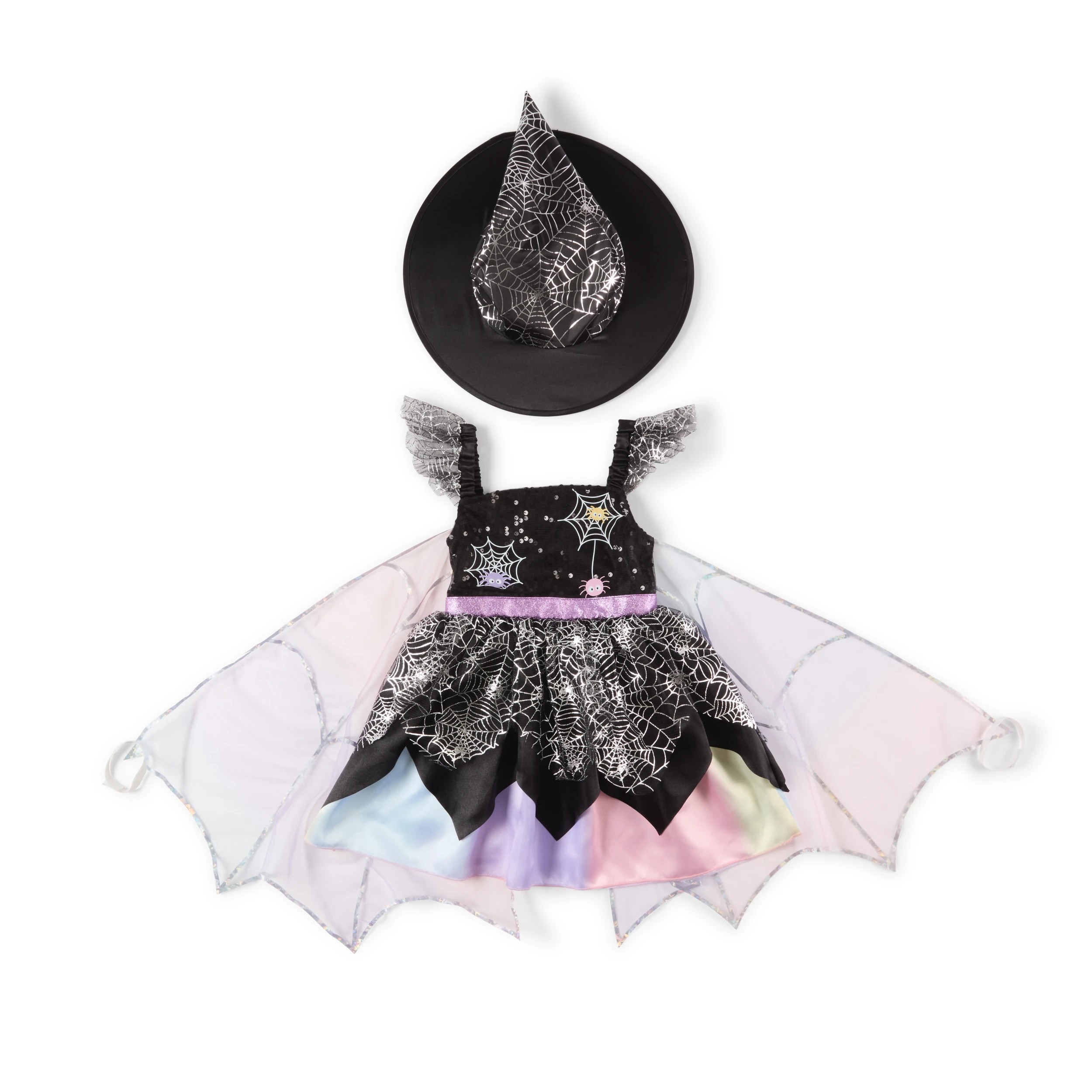 9 2 Piece Rainbow Spider Witch Costume - Ages 2-3, 9 of 10