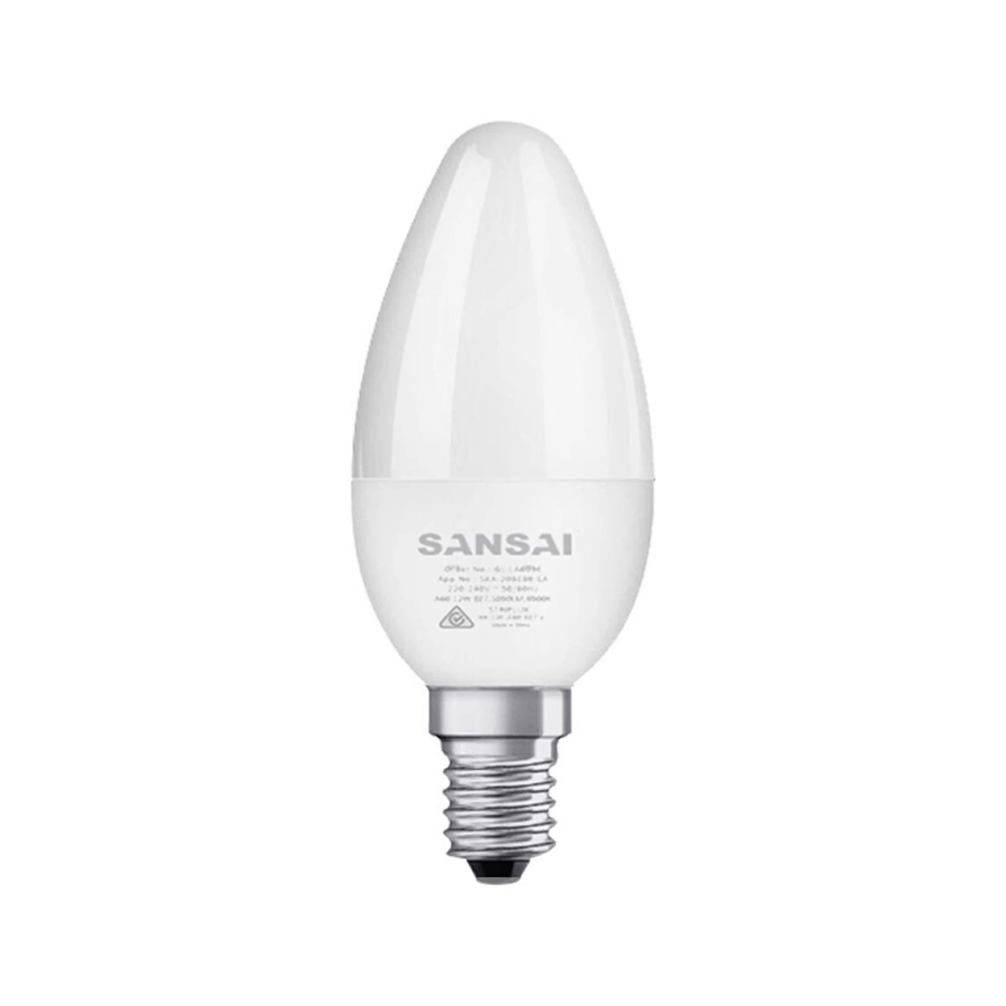 1 Sansai Home/office Led 425lm Screw Light Bulb C37 5w E14 Candle Warm White 3000k
 - White, 1 of 3