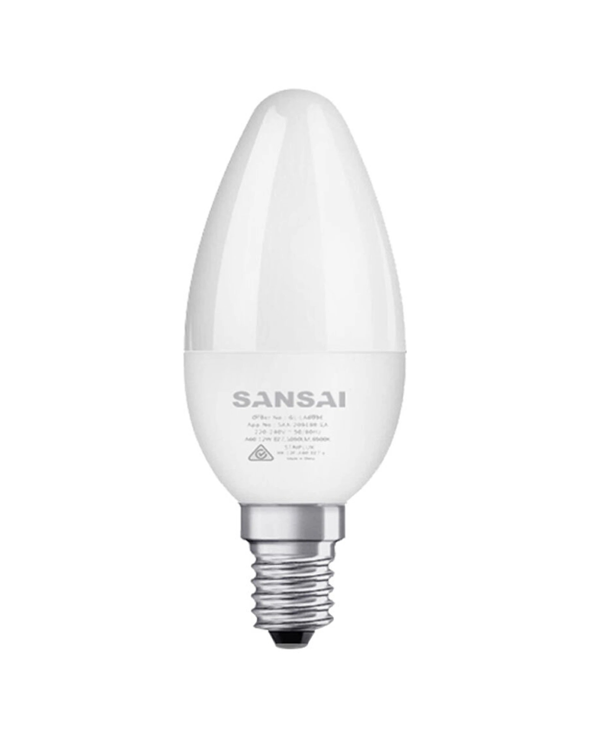 1 Sansai Home/office Led 425lm Screw Light Bulb C37 5w E14 Candle Warm White 3000k
 - White, 1 of 3