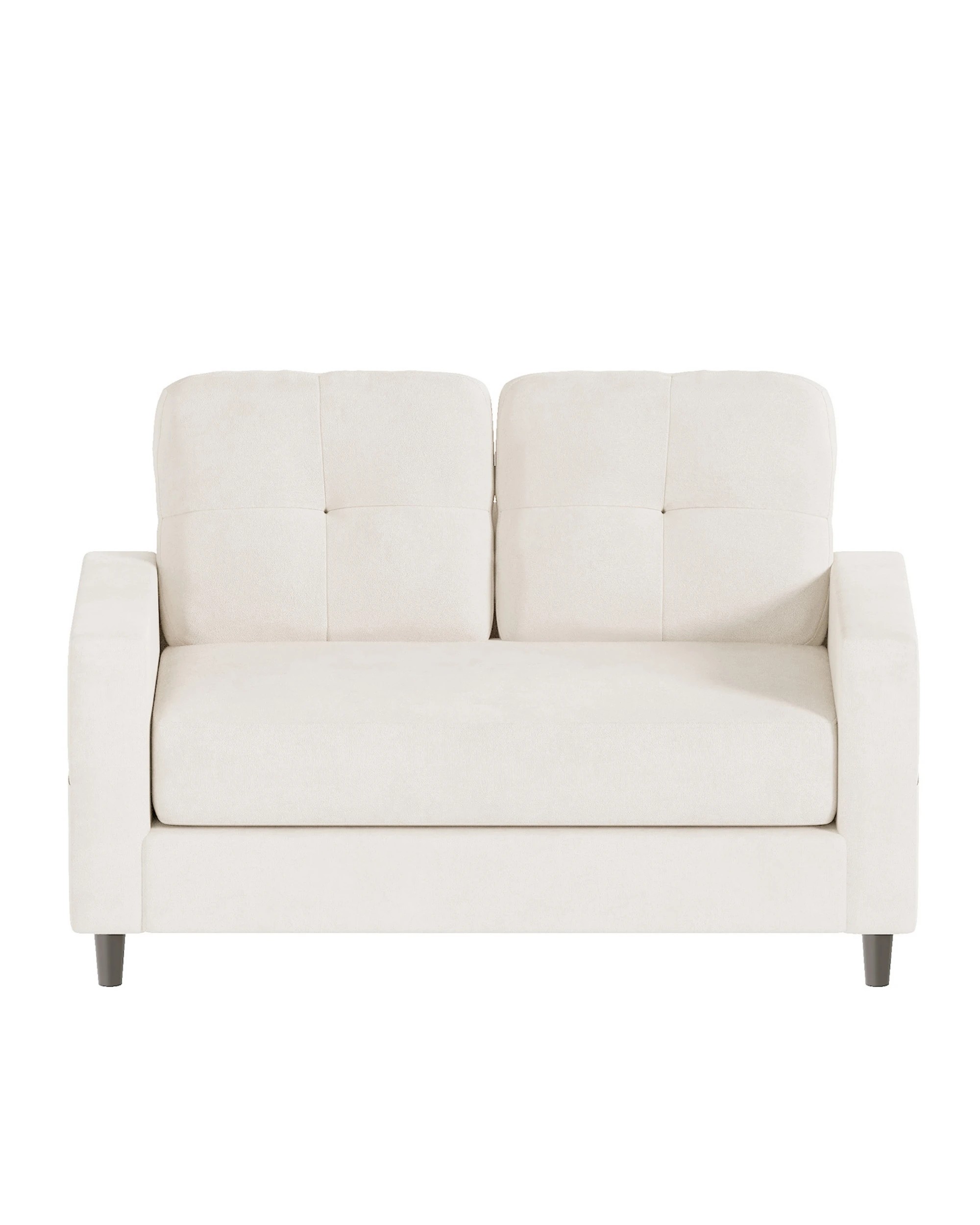 1 Advwin  Sofa 132cm Love Seat Linen Fabric Small Loveseat Couch, 1 of 3