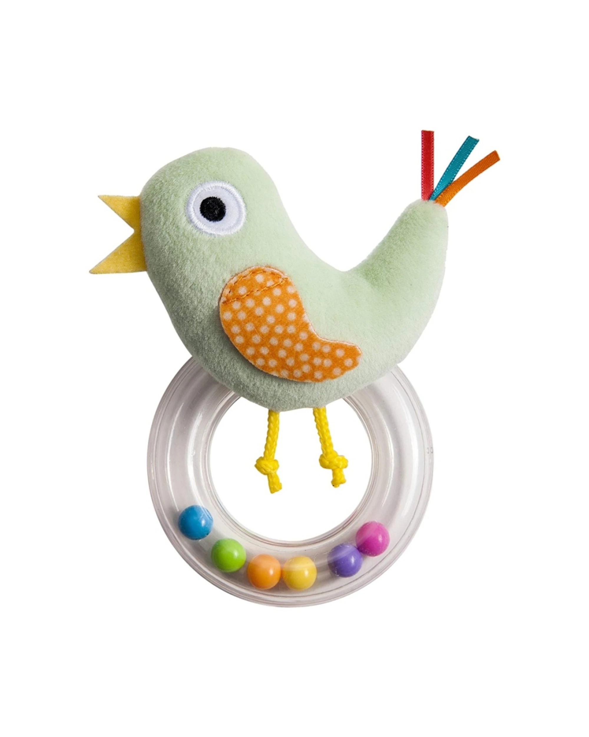 1 Taf Toys Cheeky Chick Baby Rattle Easy Grab Toy Play Ring 14cm - Multi, 1 of 2
