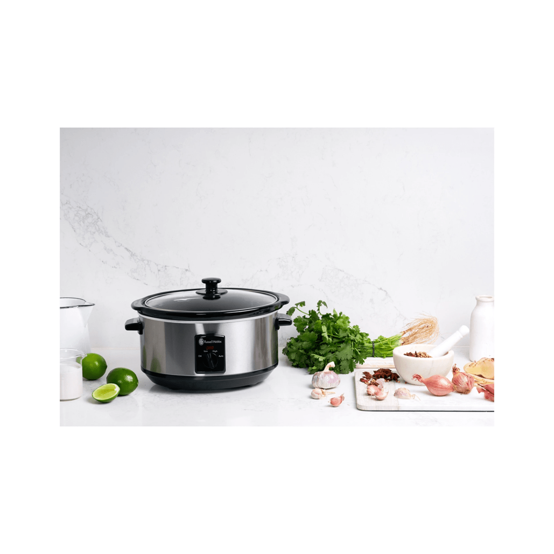 4 Russell Hobbs 4443bss Electric 3.5l Slow Cooker Pot/ceramic Bowl Stainless Steel
 - Silver, 4 of 5