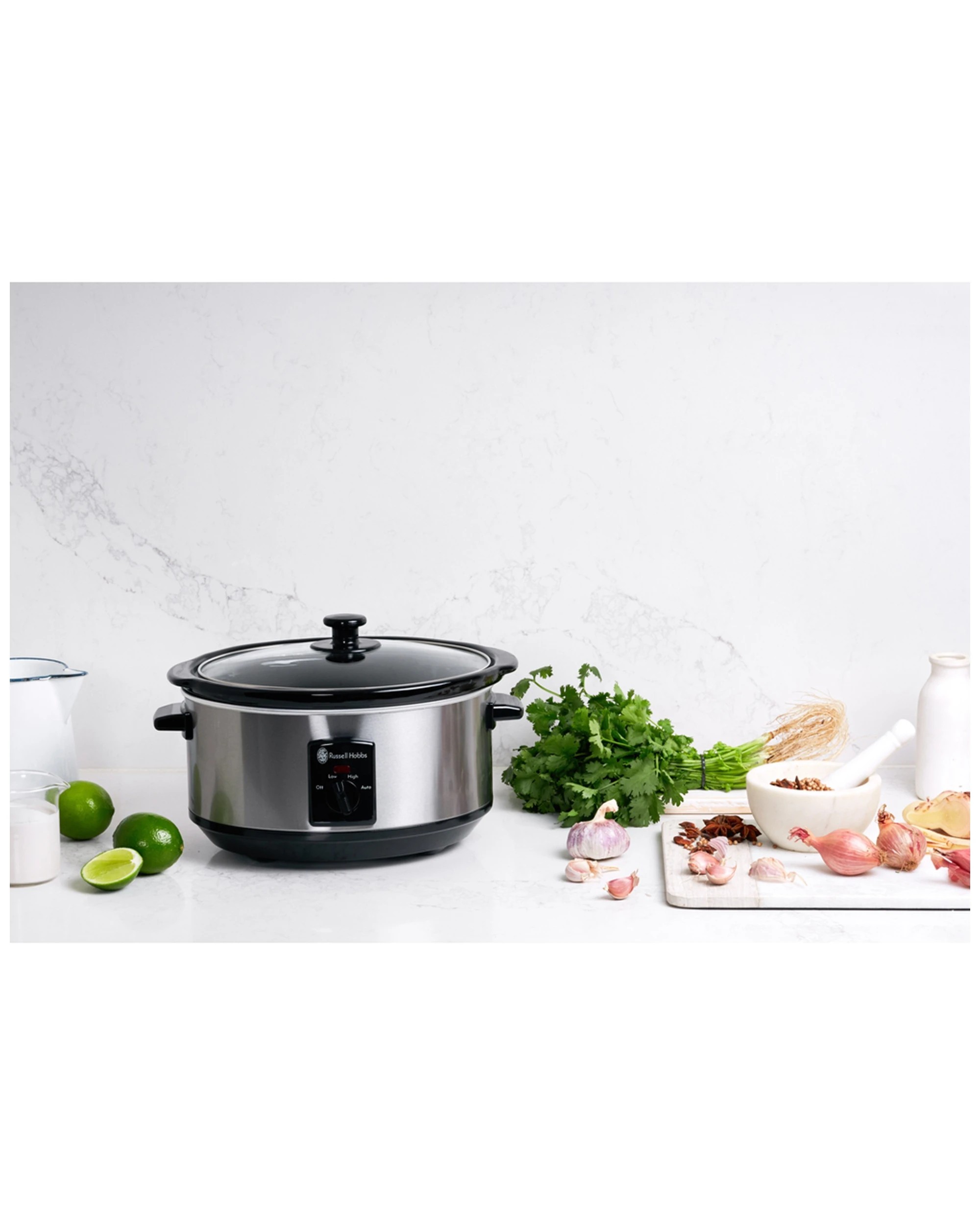 4 Russell Hobbs 4443bss Electric 3.5l Slow Cooker Pot/ceramic Bowl Stainless Steel
 - Silver, 4 of 5