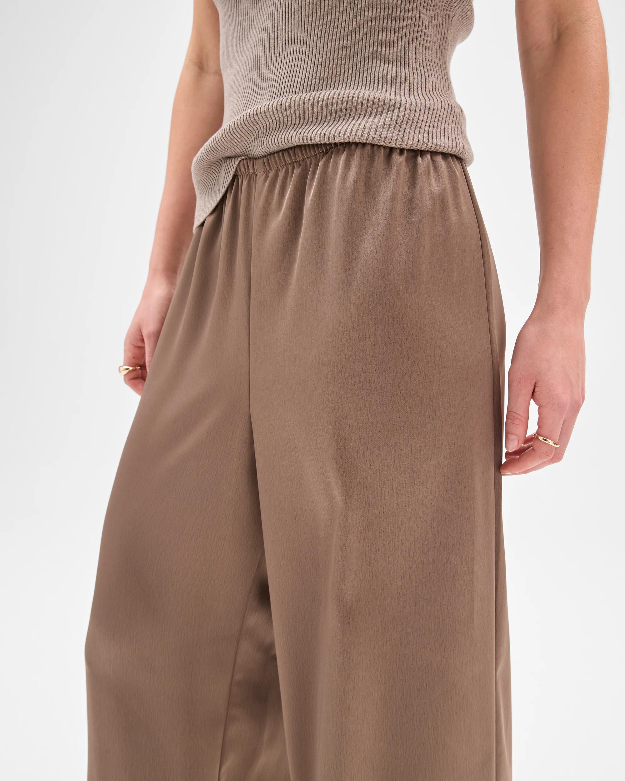 6 Lily Loves Satin Pants SMOKED TAUPE, 6 of 7