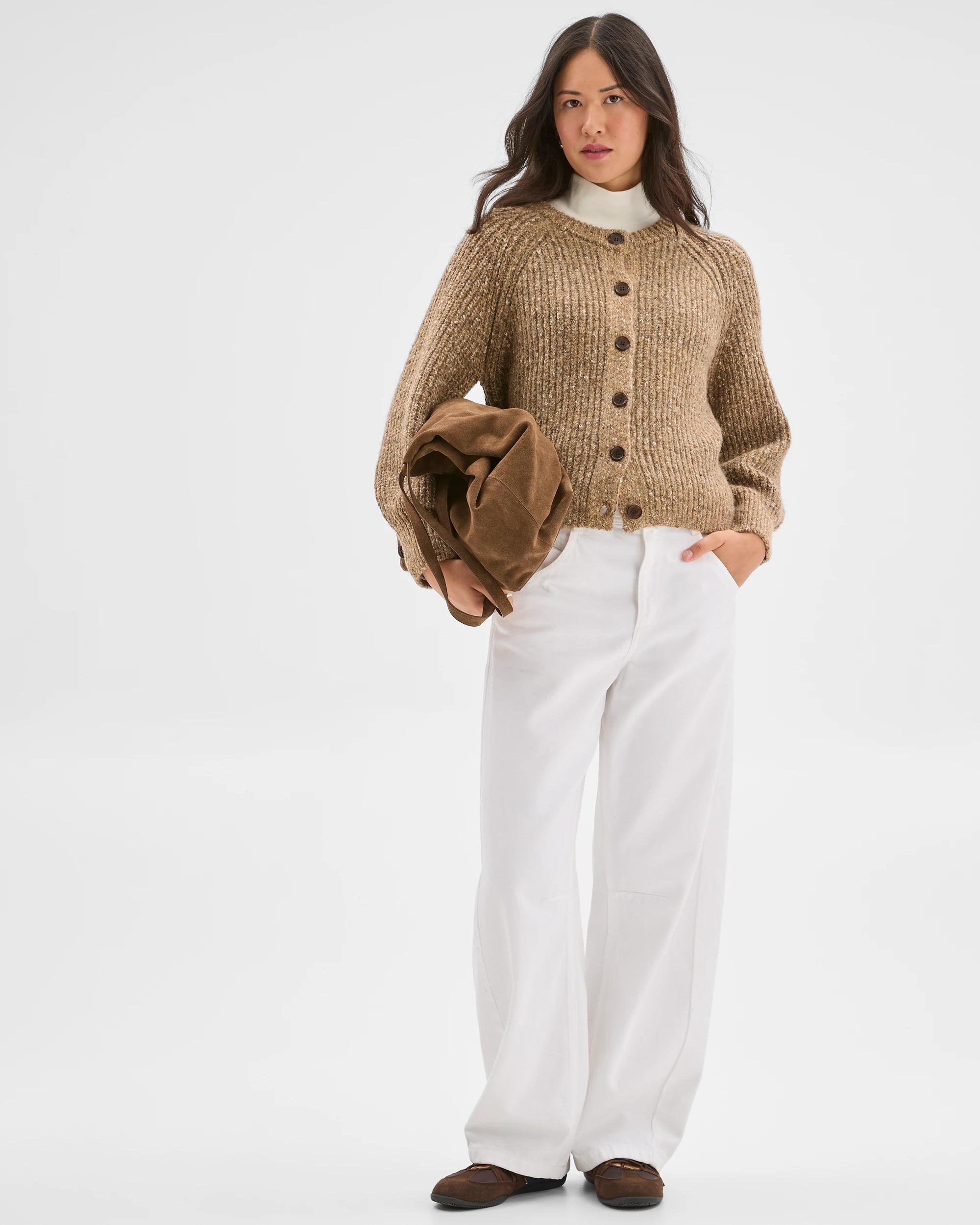 3 Target Active Twist Yarn Crew Neck Cardigan NATURAL TWIST, 3 of 7