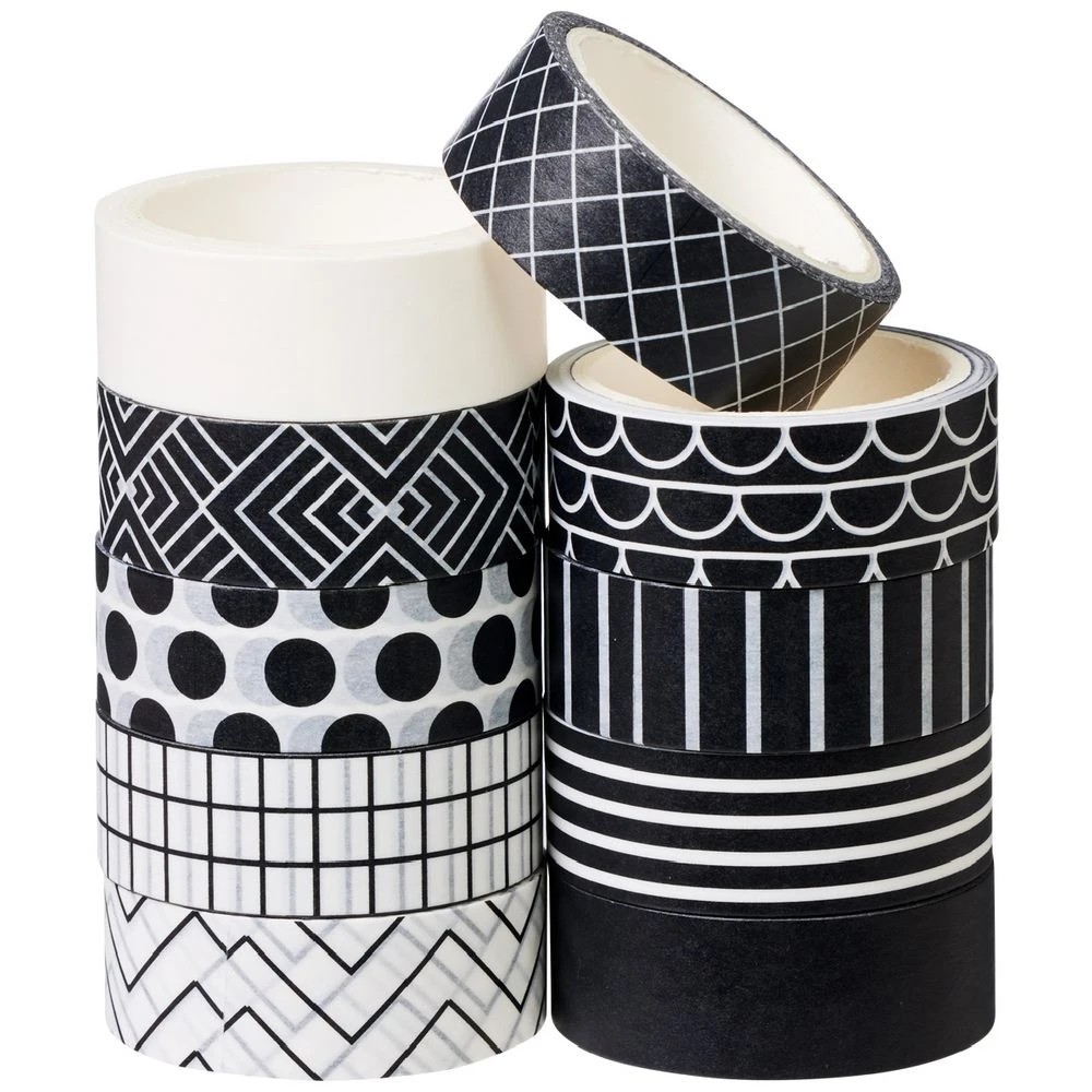 2 Otto Washi Tape Black and White 10 Pack, 2 of 3