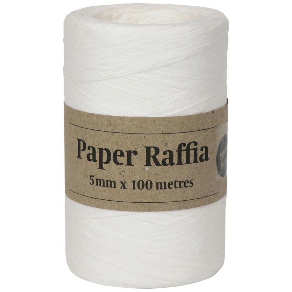 1 Gift Packaging Paper Raffia 5mm x 100m White, 1 of 1