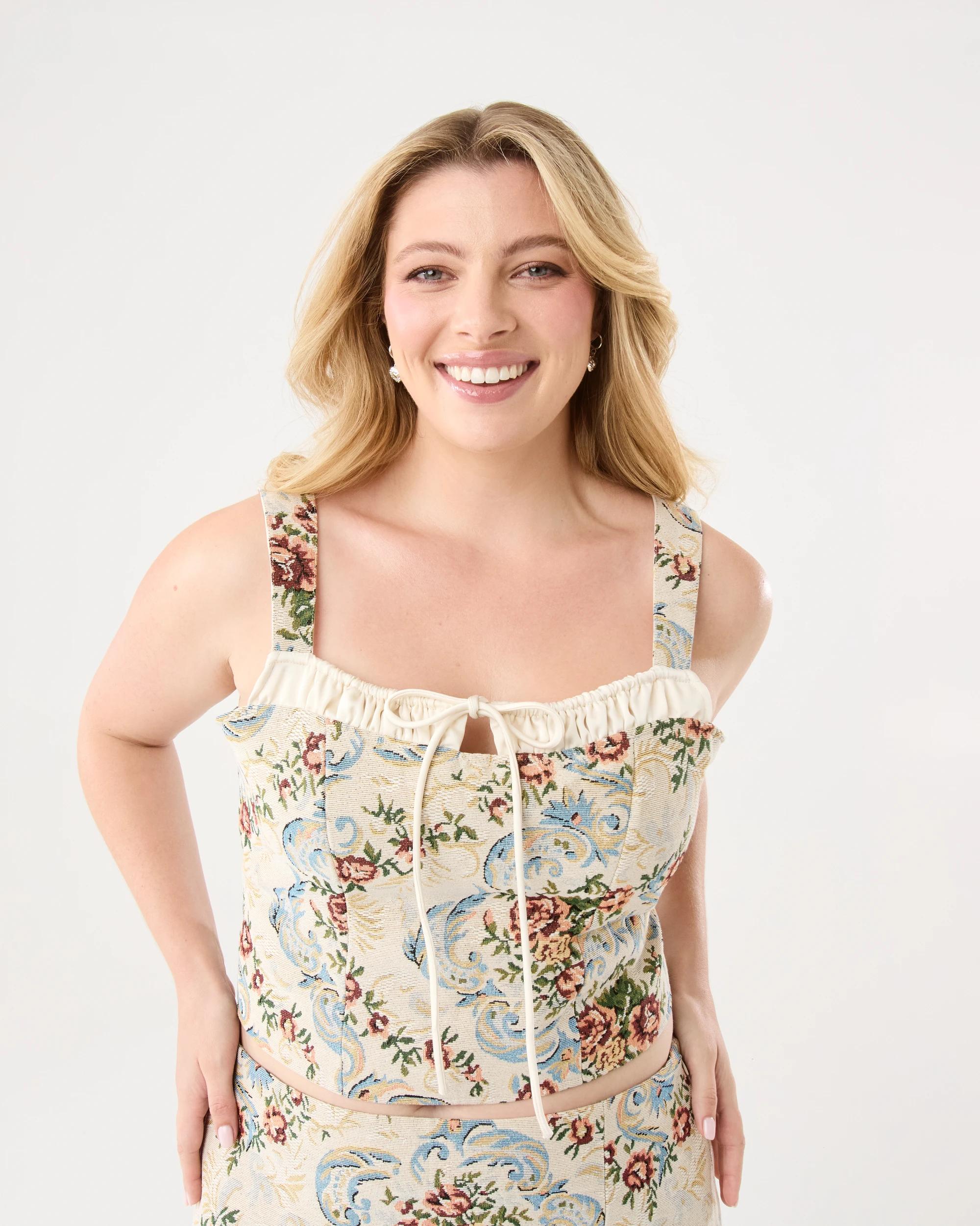 3 Sleeveless Tapestry Jacquard Top Jaquard, 3 of 10