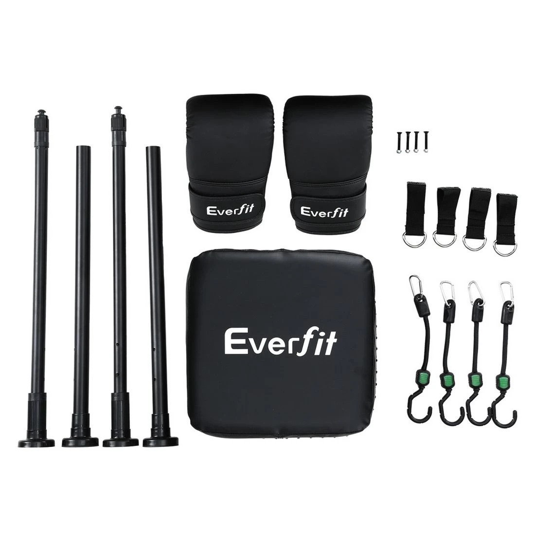 3 Everfit Doorway Punching Bag Adjustable Apartment Friendly with Boxing Gloves - Black, 3 of 7