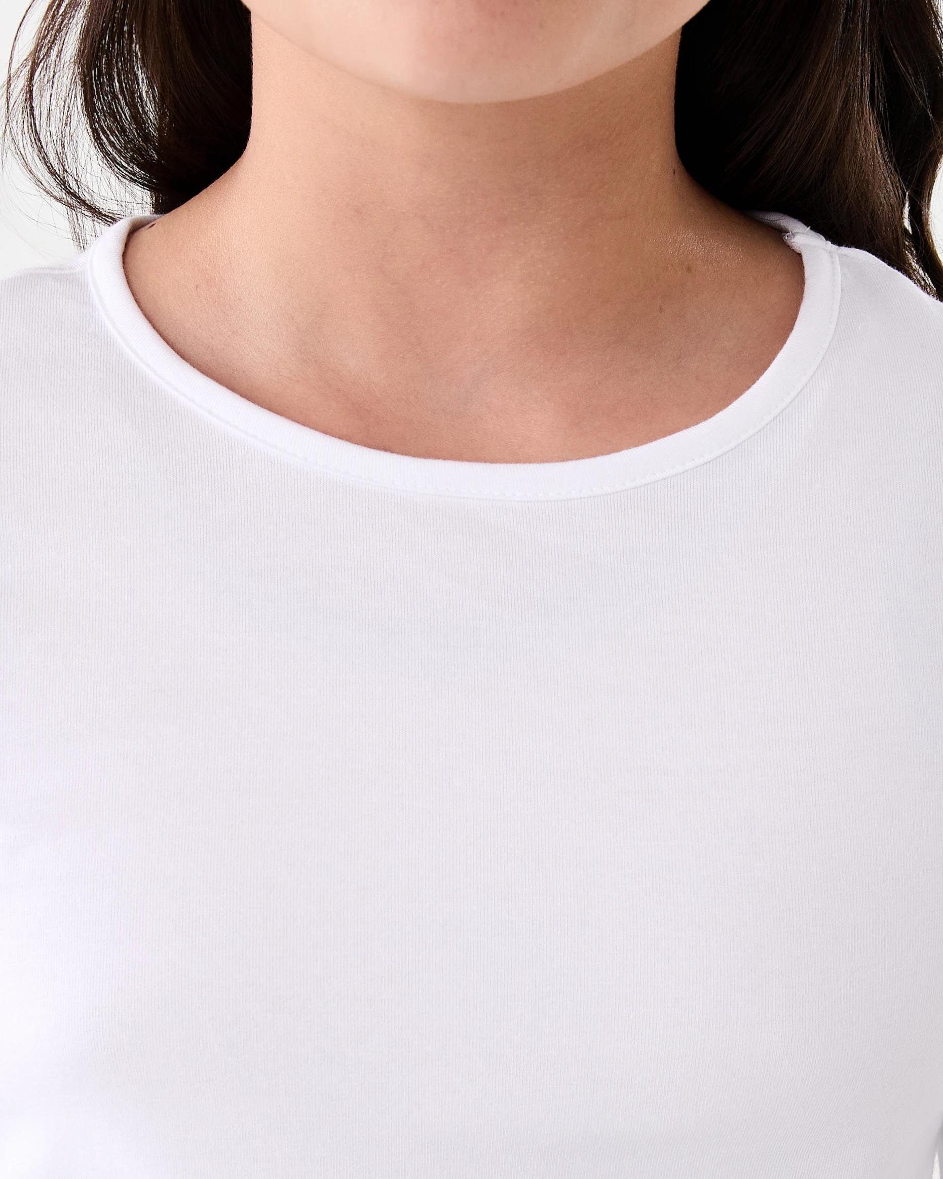 4 Plain Long Sleeve T-shirt White, 4 of 6