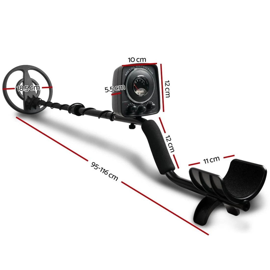 2 Weisshorn Metal Detector 160MM Deep Sensitive Waterproof Treasure Hunter Gold Digger - Black, 2 of 6