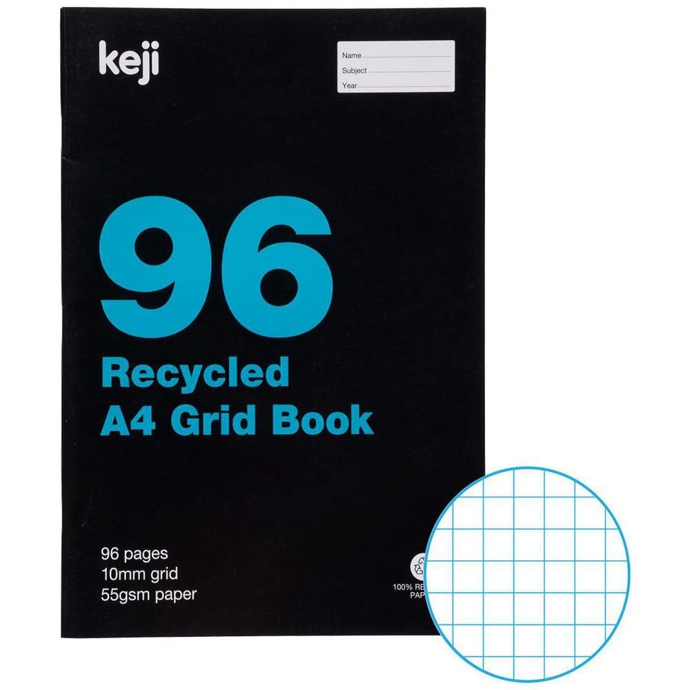 1 Keji A4 55gsm 10mm Grid Book 96 Page, 1 of 3