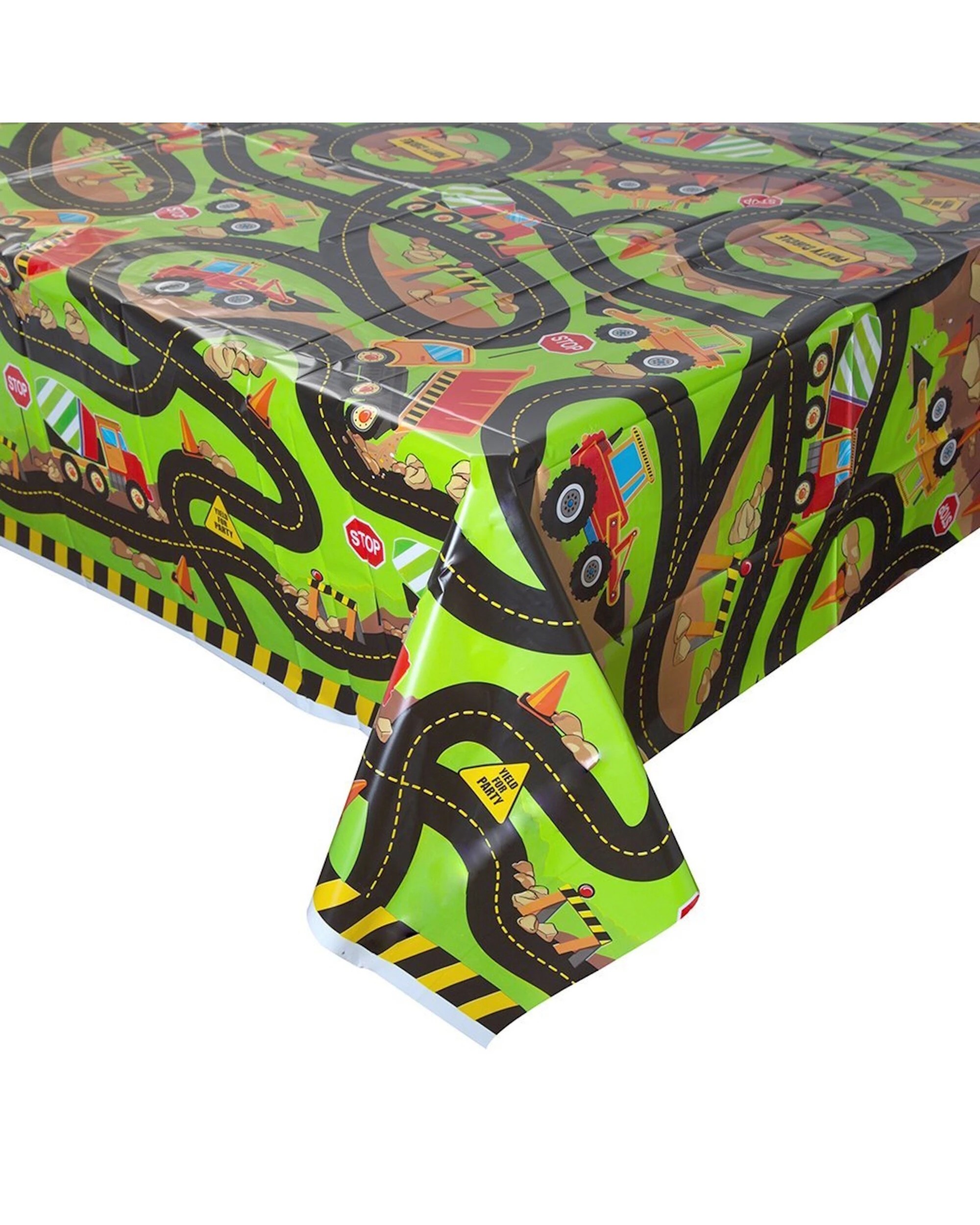 1 Unique Construction Party Plastic Tablecloth, 1 of 2