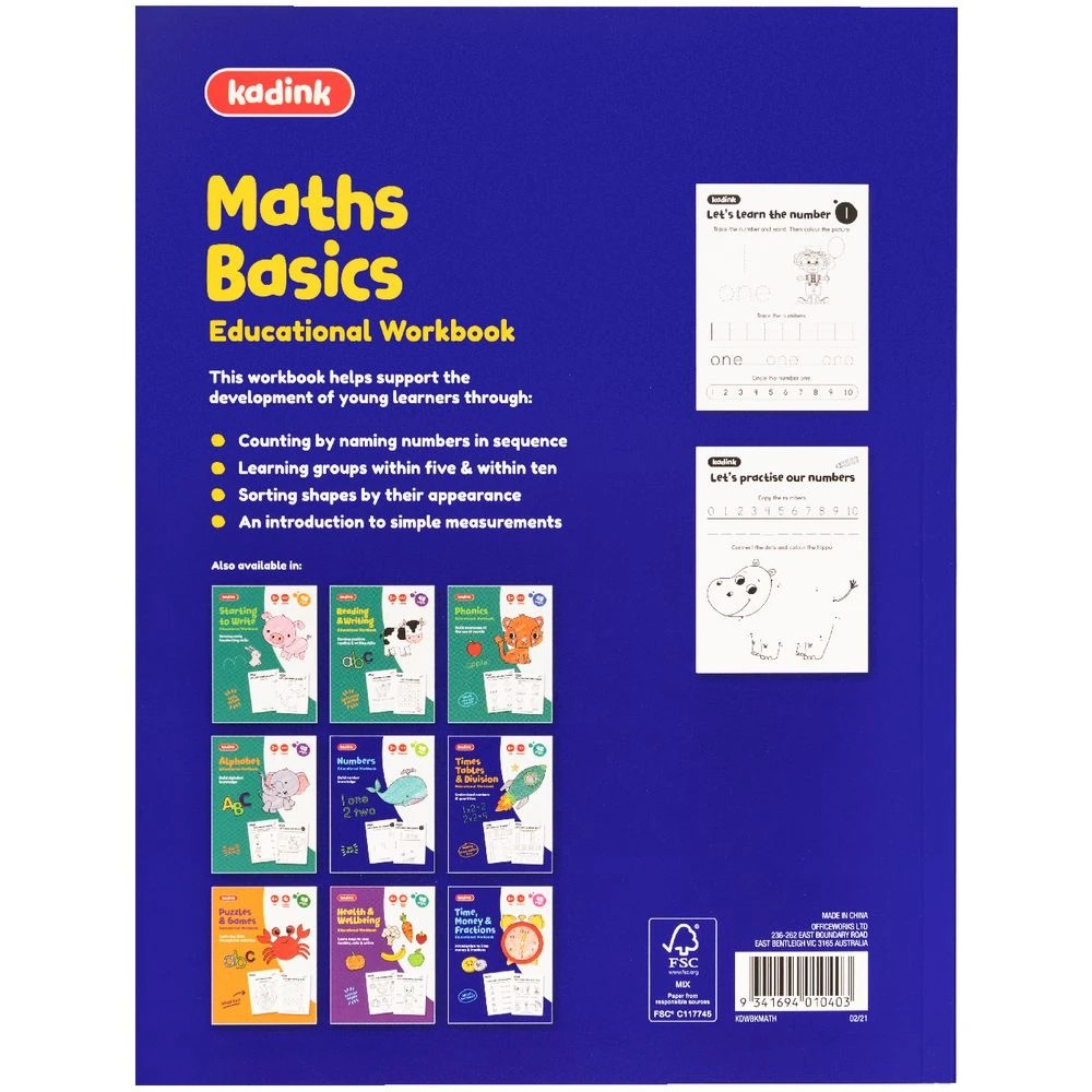 2 Kadink Workbook 48 Pages Maths Basics, 2 of 5