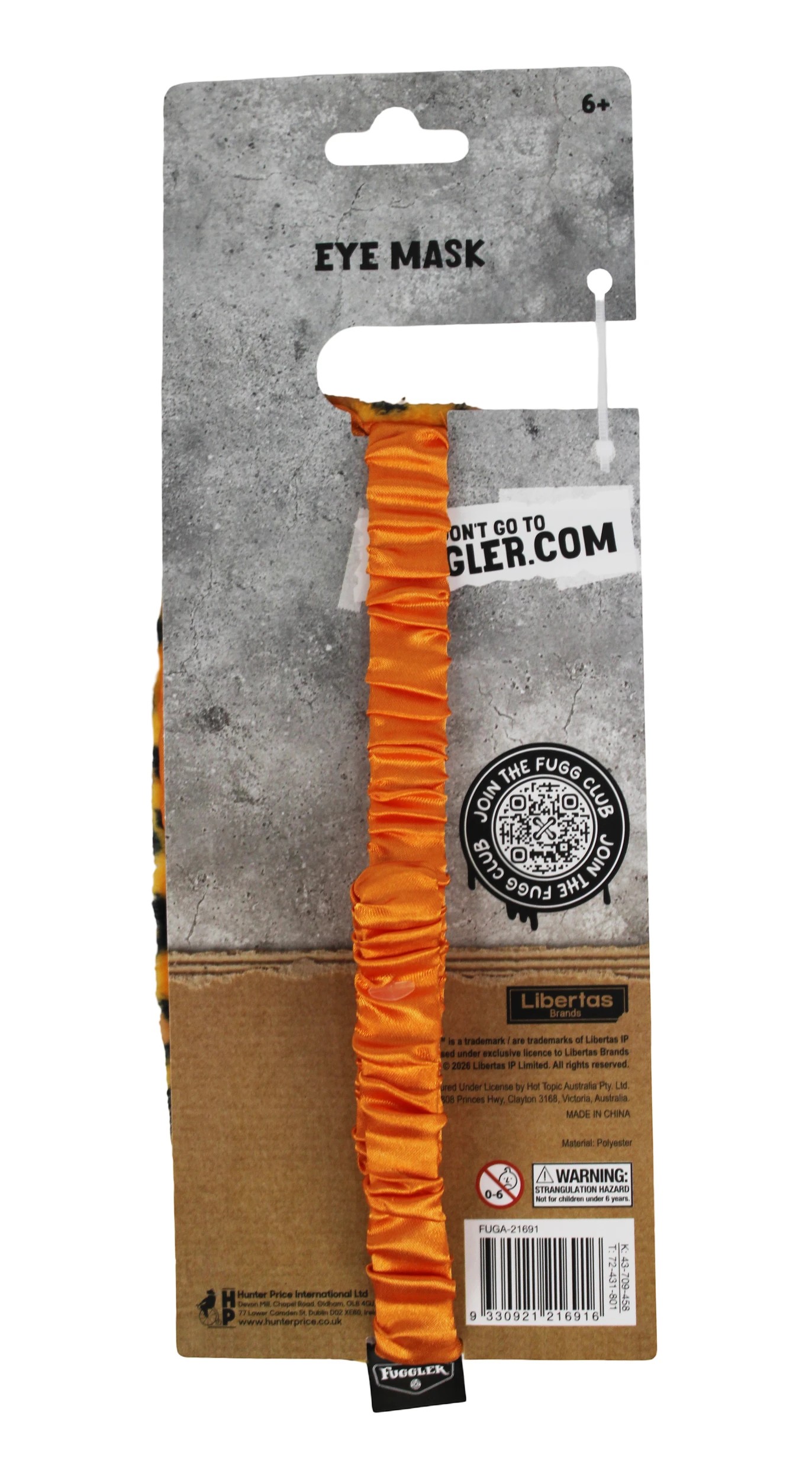 4 Fuggler Plush Eye Mask - Tiger Print, 4 of 4