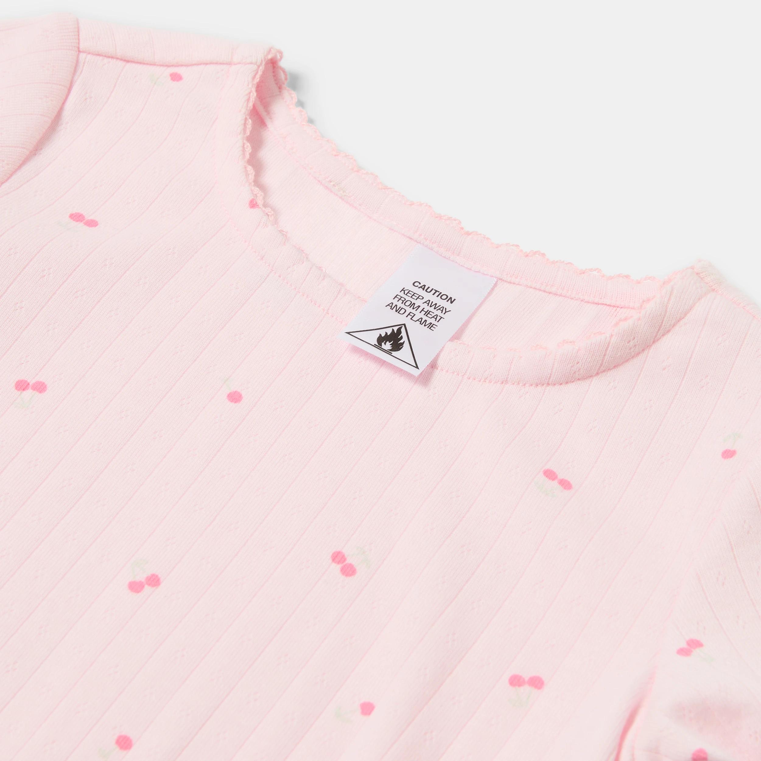 6 Pointelle Pyjama Set PINK CHERRIES, 6 of 7