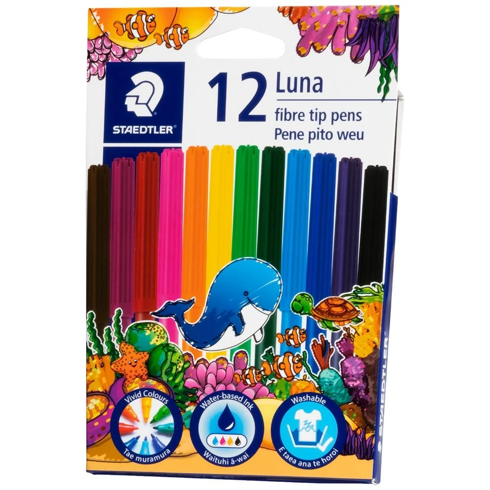 1 Staedtler Luna Fibre-Tip Pens 12 Pack, 1 of 3