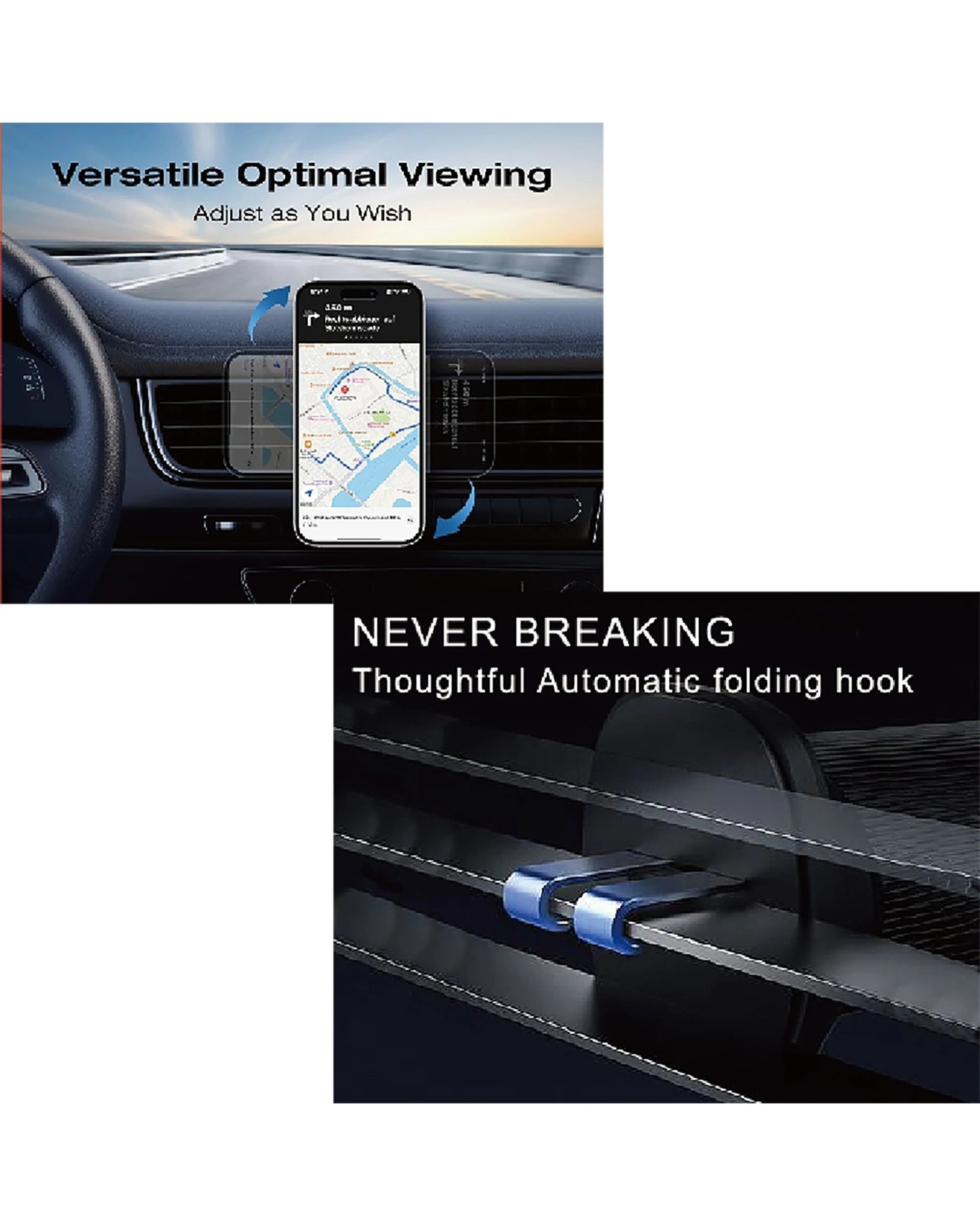 3 Sansai Magnetic Car Charger MagSafe Compatible Fast Wireless 15W - Black, 3 of 3