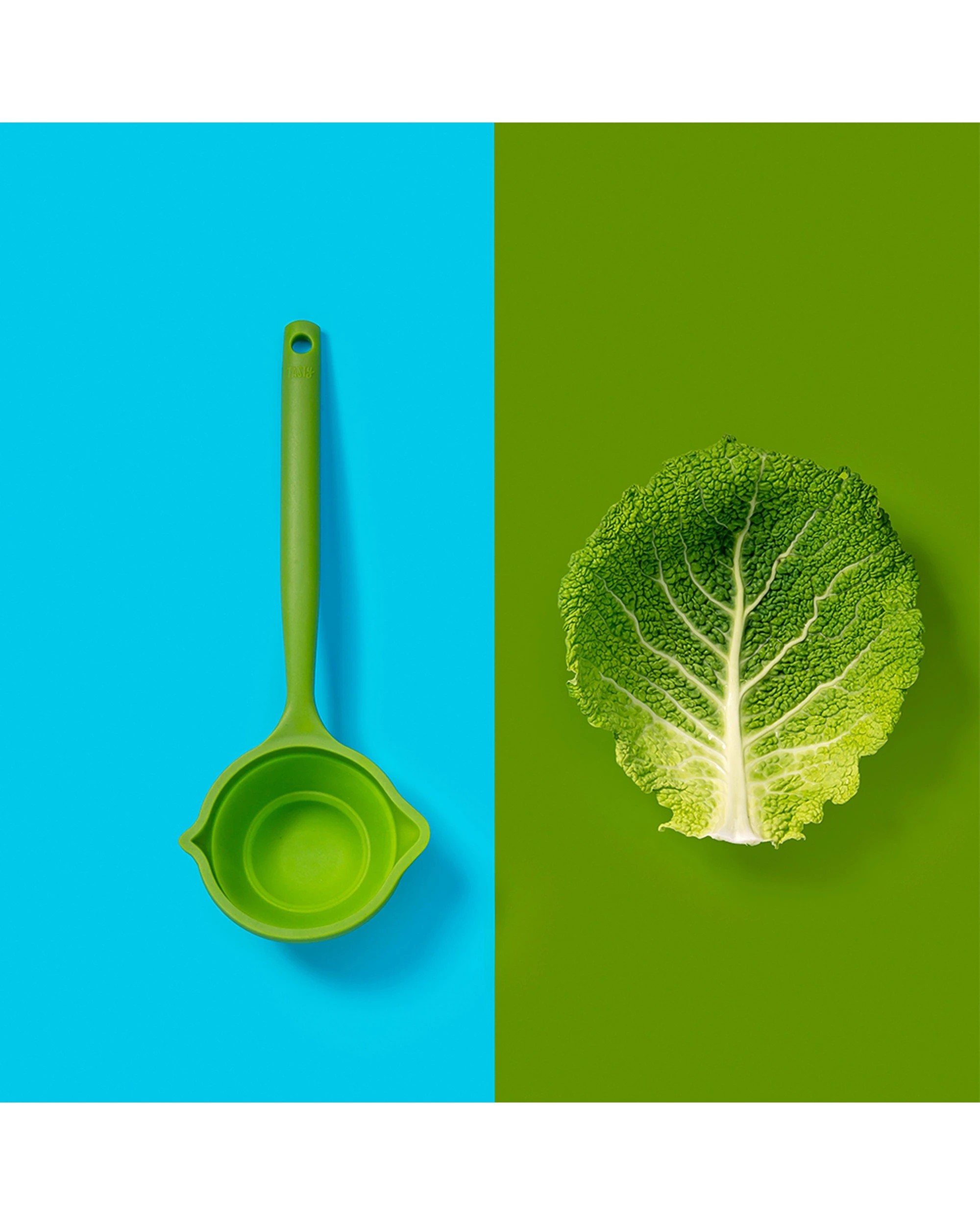 3 Tasty 2PK Silicone Foldable Soup Ladle Spoon - Green, 3 of 5
