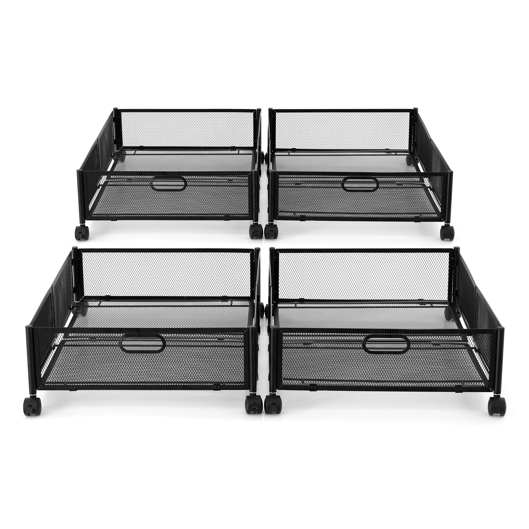 3 Artiss 4X Under Bed Storage Boxes Containers - Black, 3 of 9