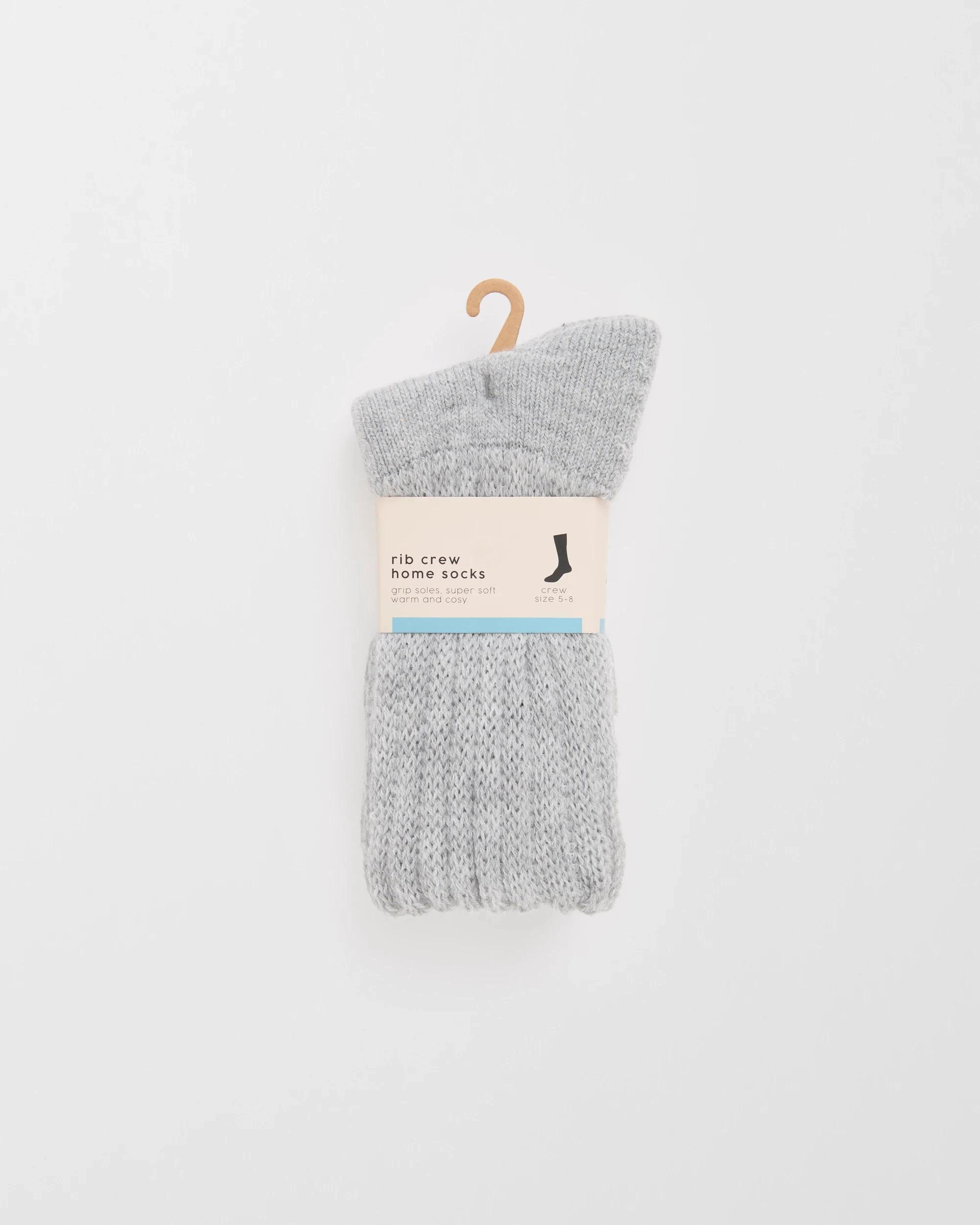 3 Target Woman Chunky Rib Crew Home Socks GREY, 3 of 3