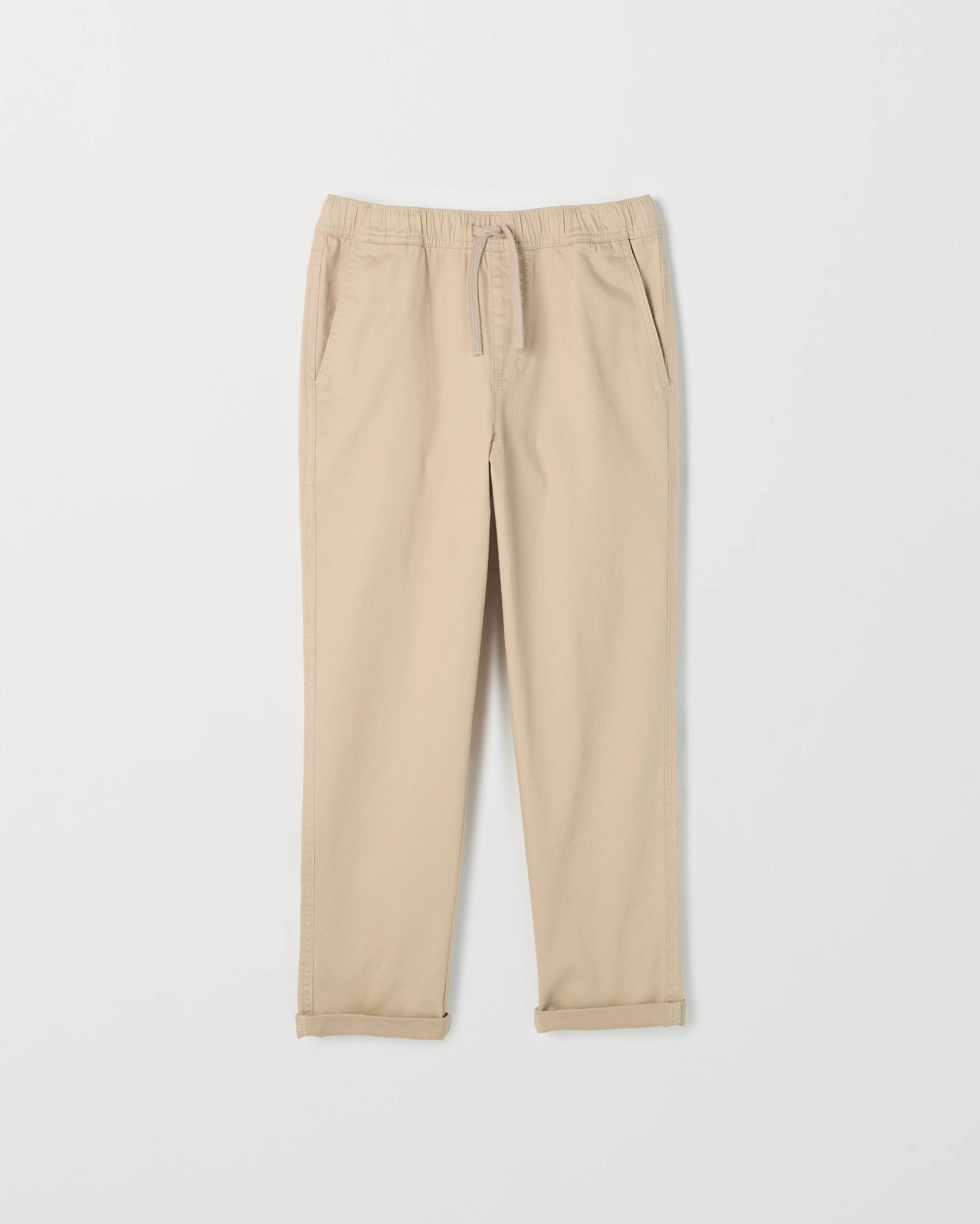 6 Target Kids Elastic Waist Chino Pants STONE, 6 of 7