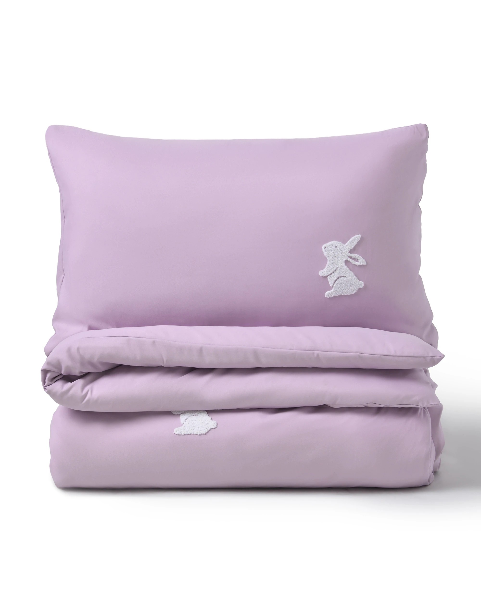 3 Jack & Ava Nibbles the Bunny Embroidered Kids Quilt Cover Set - Double Bed - Lilac, 3 of 7