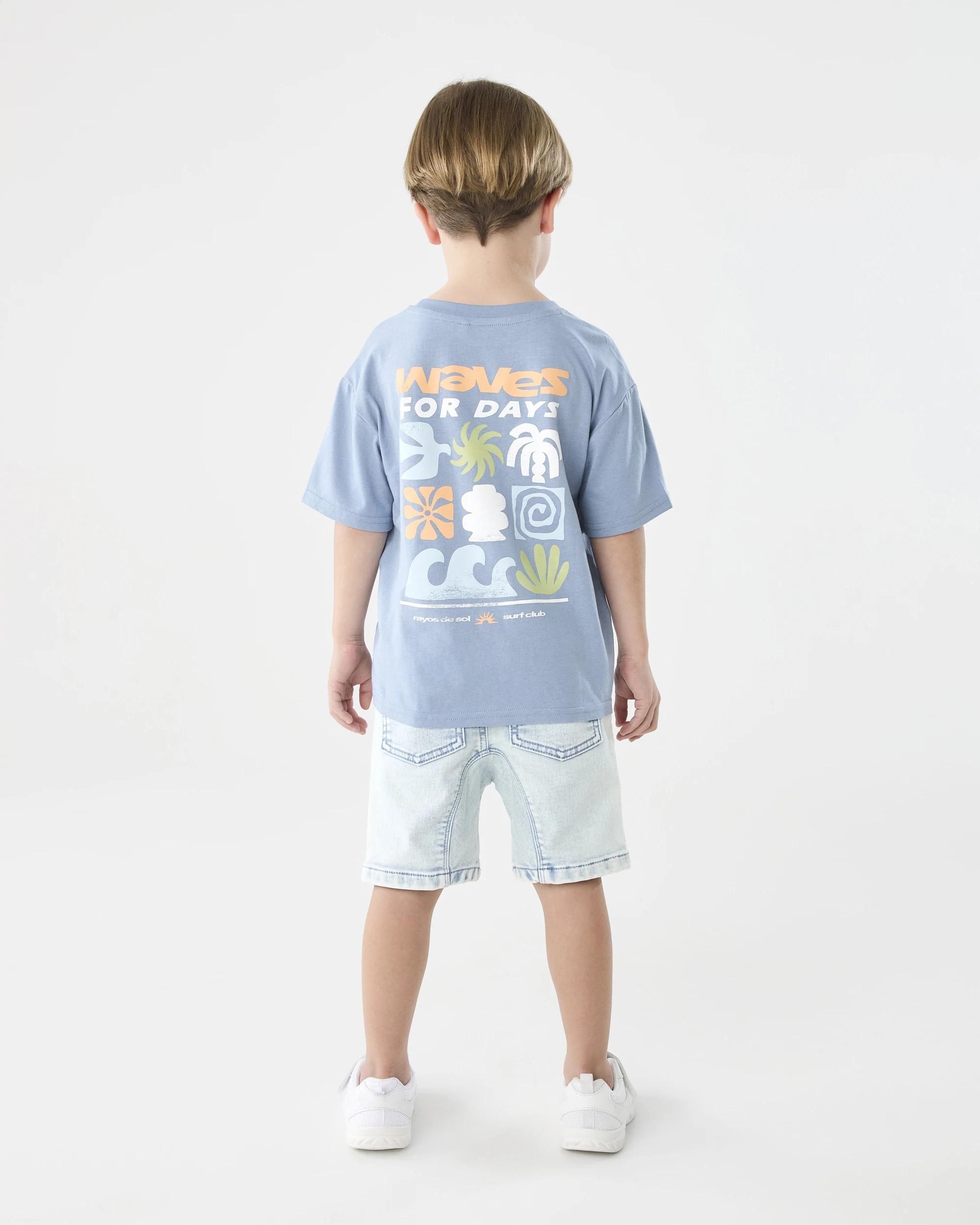 7 Moto Denim Shorts Bleach Blu, 7 of 7