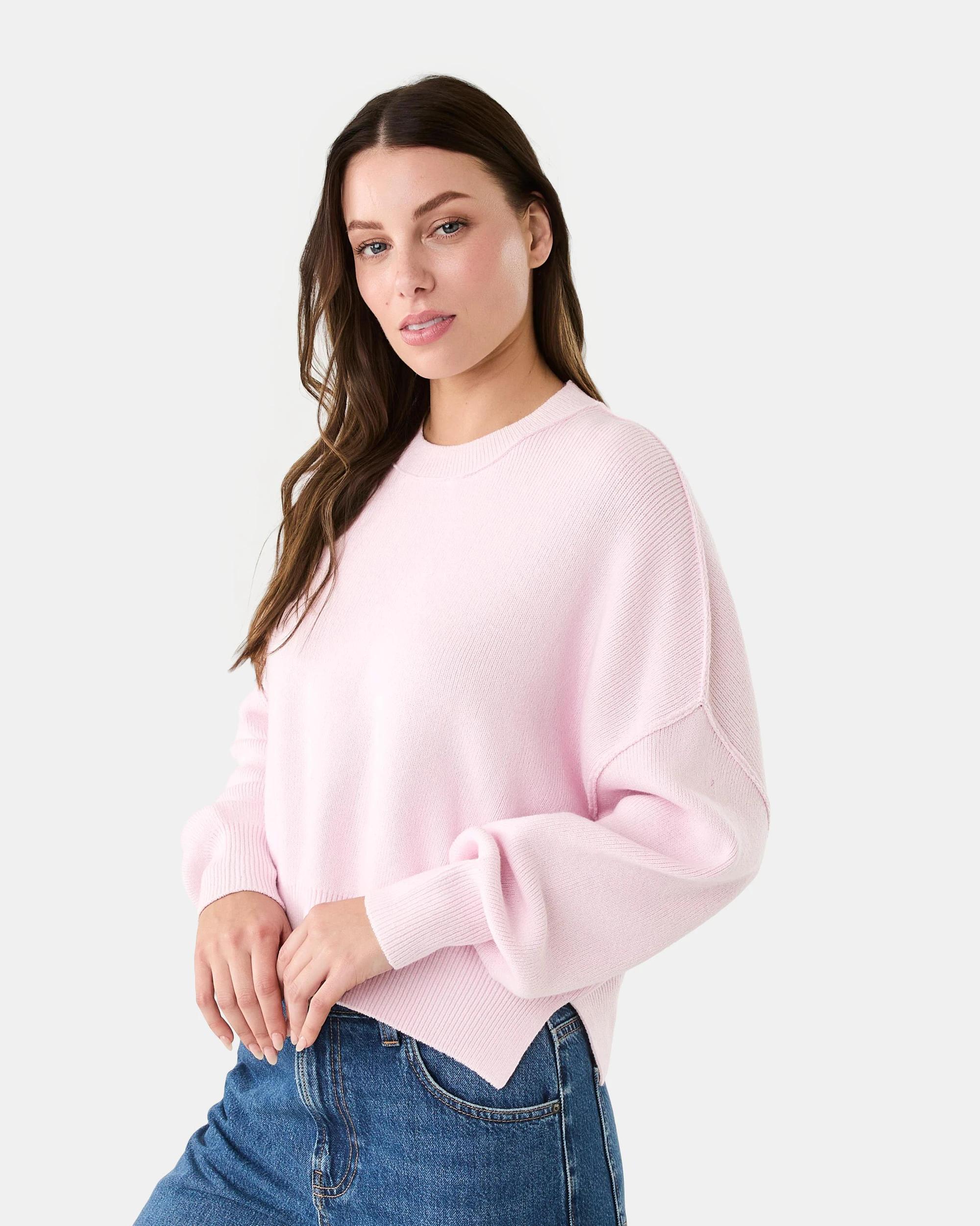 2 Oversized Crew Neck Jumper Bllet Pink, 2 of 7