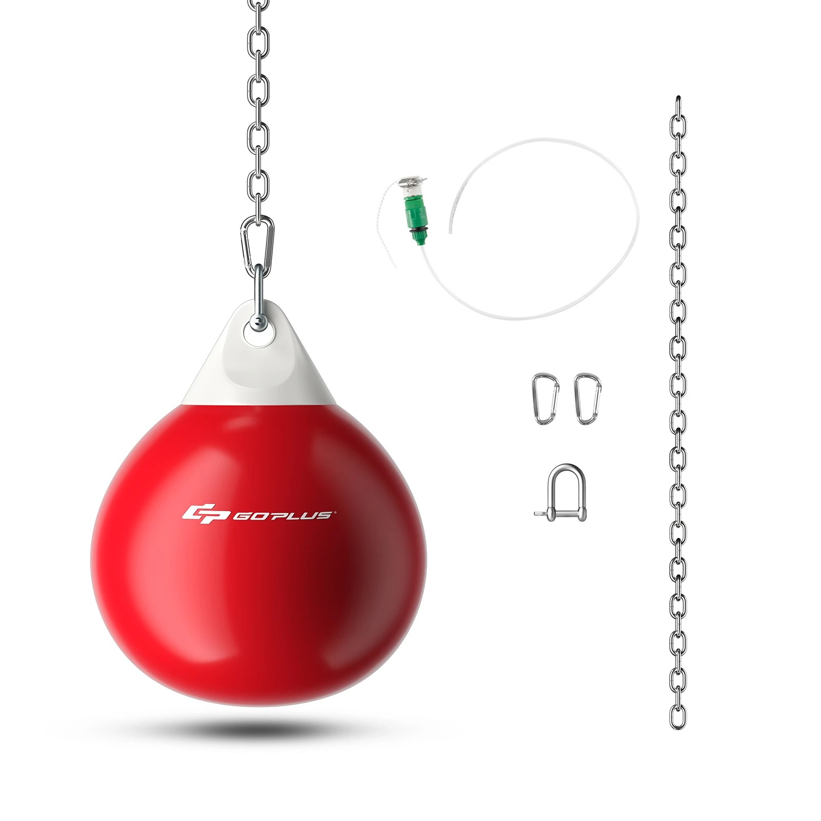 1 Costway 50kg Water Punching Bag Aqua Boxing Bag Heavy Duty Punch Bag w/Chain Home Gym Outdoor - Red, 1 of 1