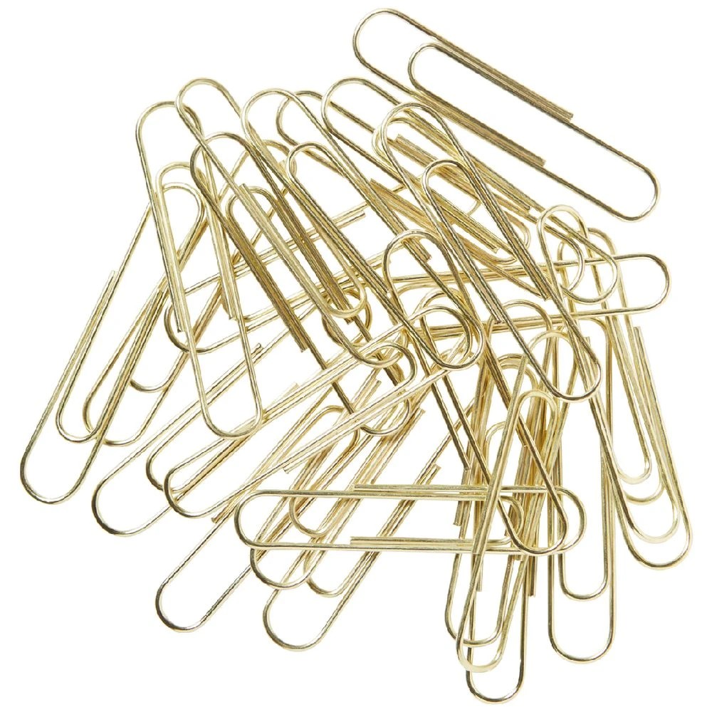2 J.Burrows 50mm Paper Clips Gold 70 Pack, 2 of 3
