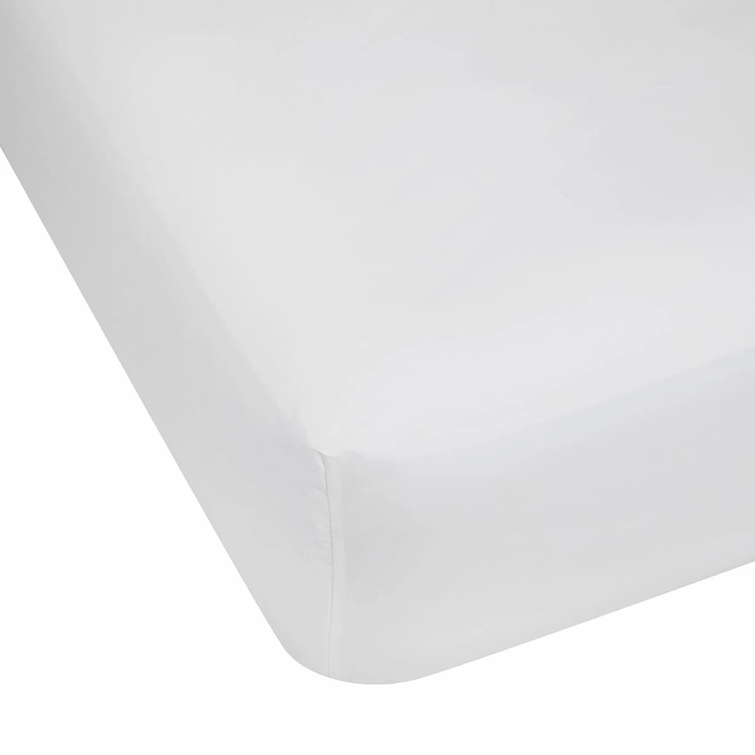 1 500 Thread Count Australian Grown Cotton Fitted Sheet - Queen Bed, White, 1 of 4