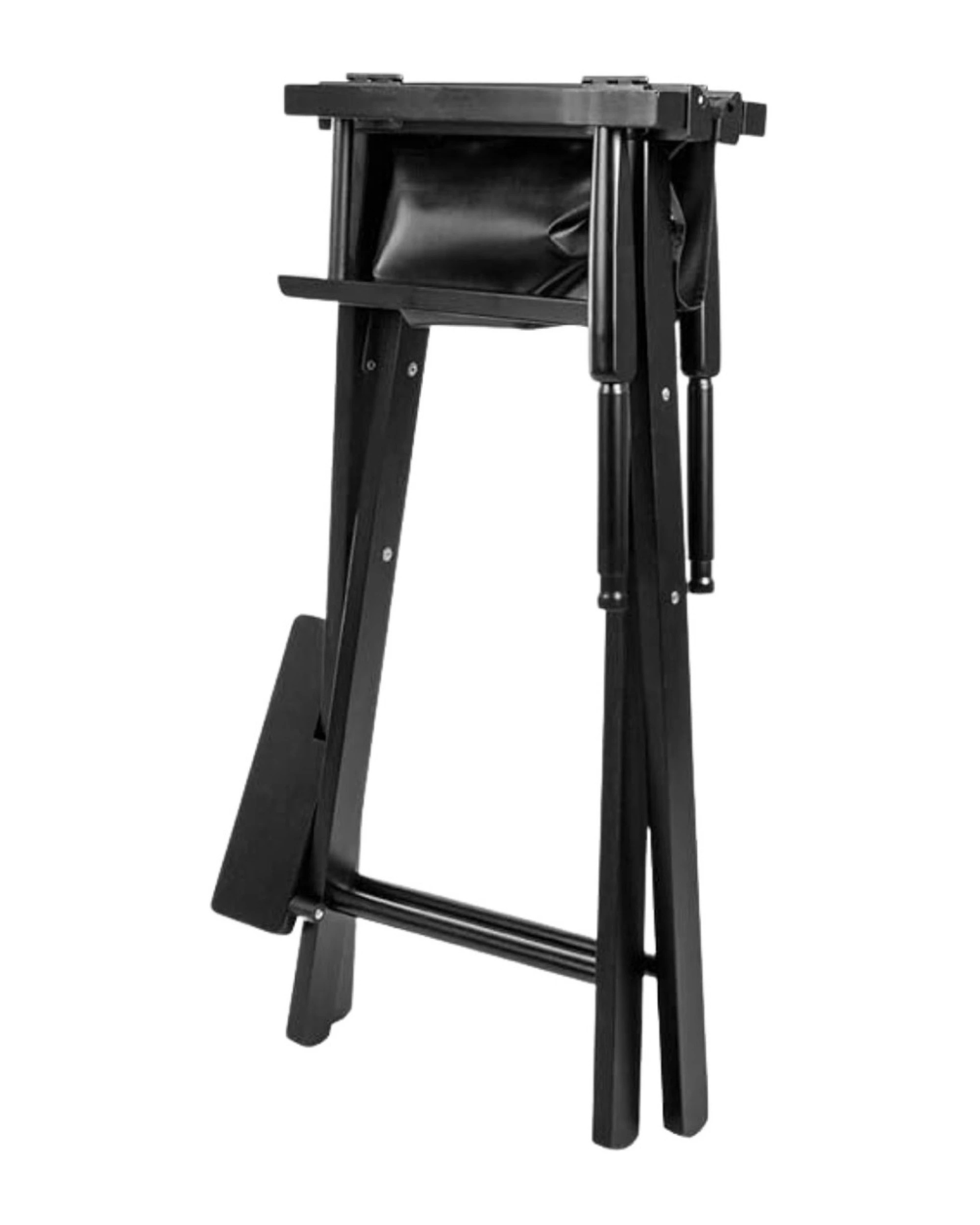 3 Sarantino Black Tall Directors Chair Beech Wood Frame With Canvas Seat, 3 of 9