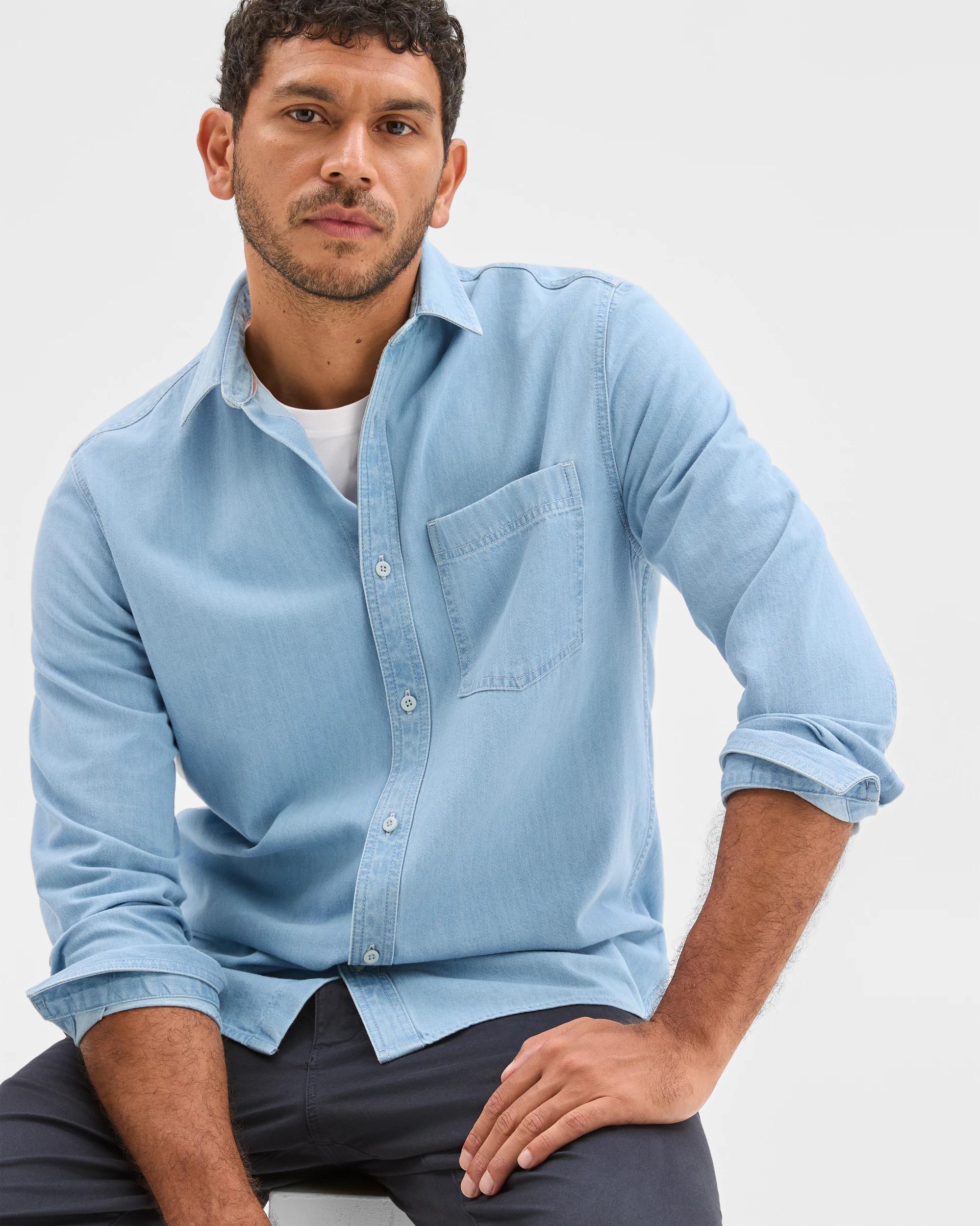 2 Target Denim Australian Cotton Denim Shirt BLEACH, 2 of 6