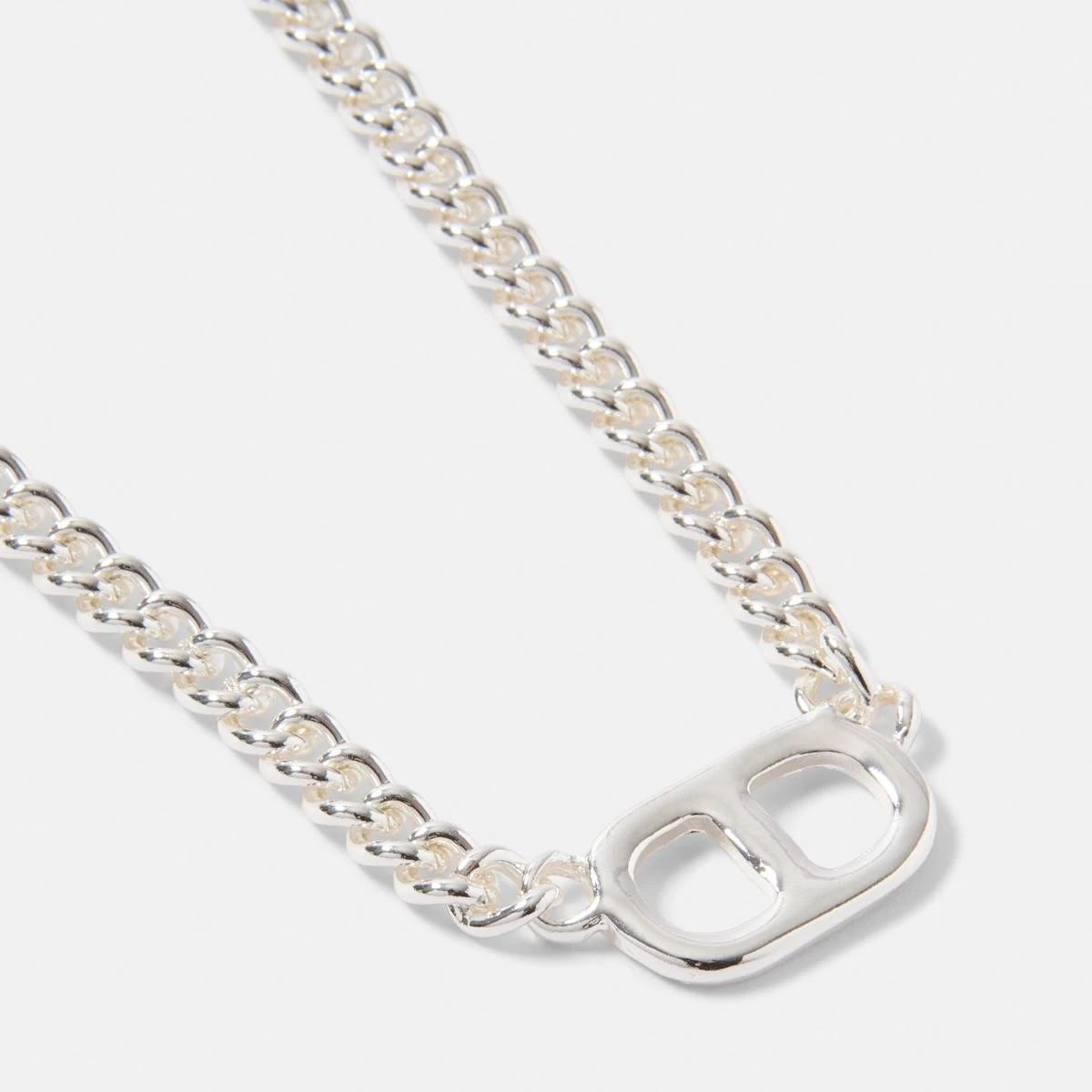 1 Interlink Necklace - Gold Tone SILVER, 1 of 4