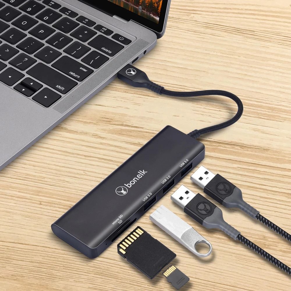 3 Bonelk USB-A 5-in-1 Hub Black, 3 of 3