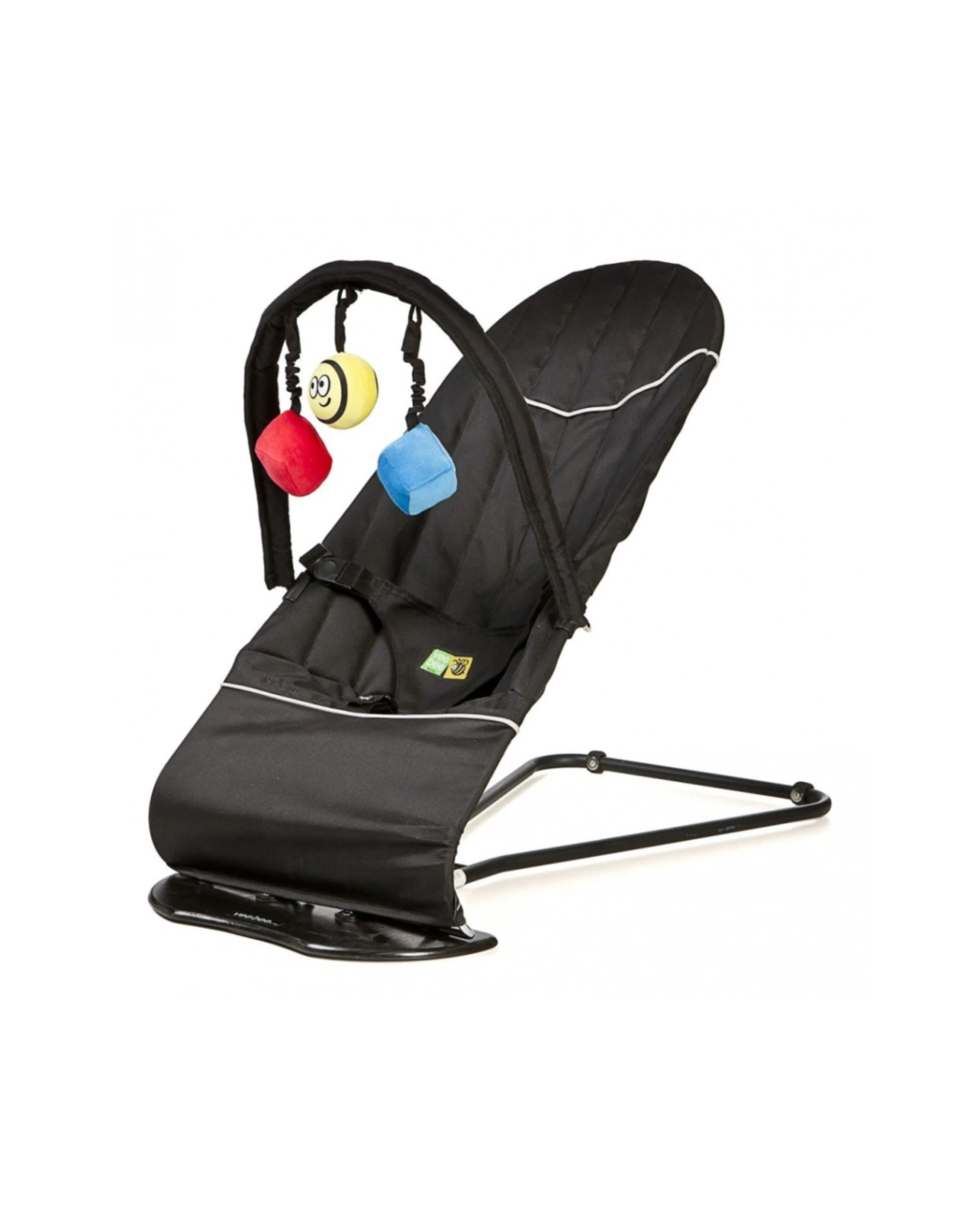 2 VeeBee Minder Mesh Baby Bouncer Rocker 3-Position Recline Harness Toy Bar - Grey, 2 of 5