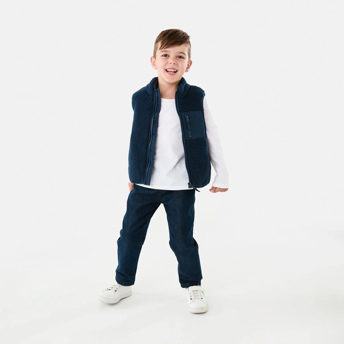 6 Sherpa Vest Dress Navy, 6 of 10