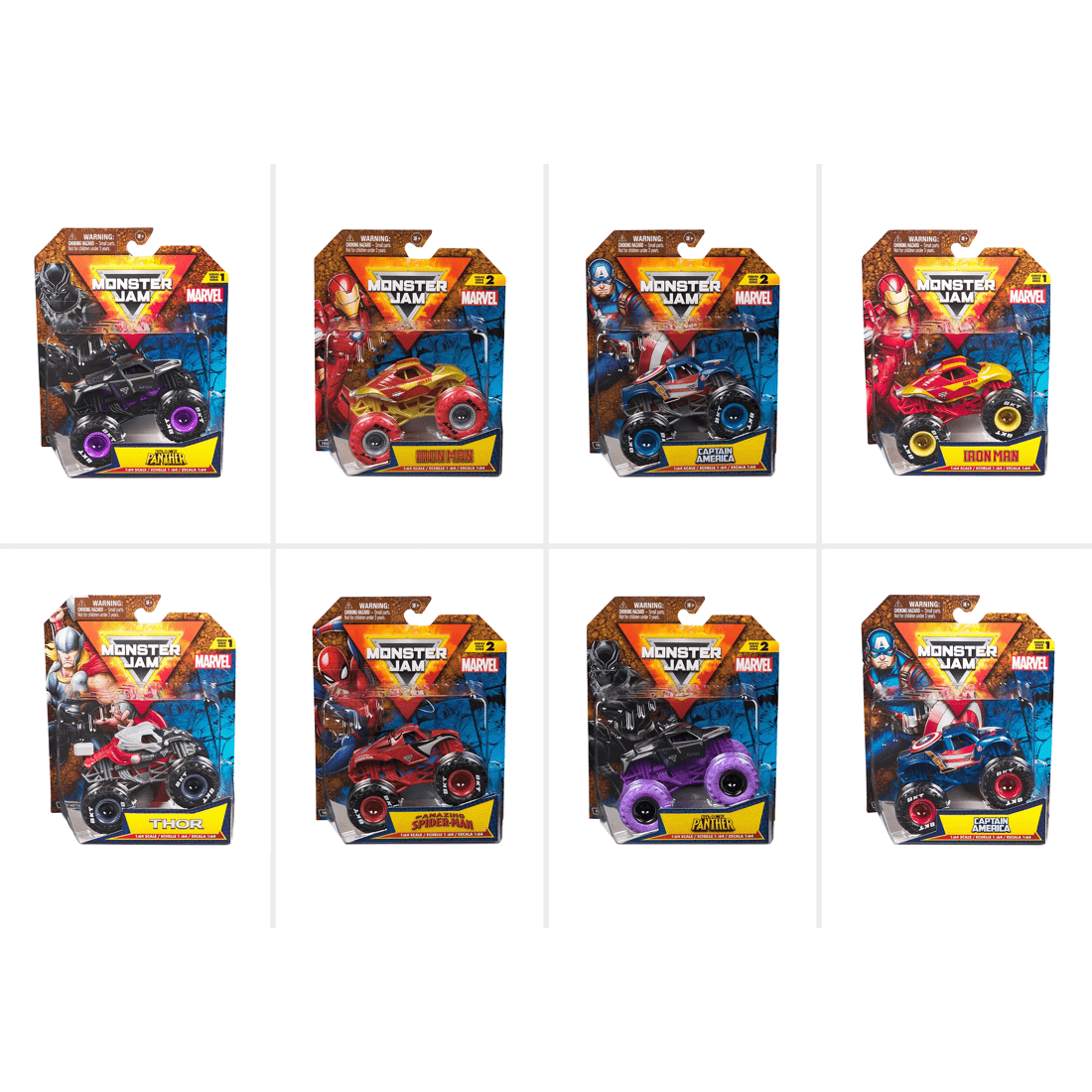 1 Monster Jam Marvel 1:64 Scale Truck - Assorted, 1 of 8