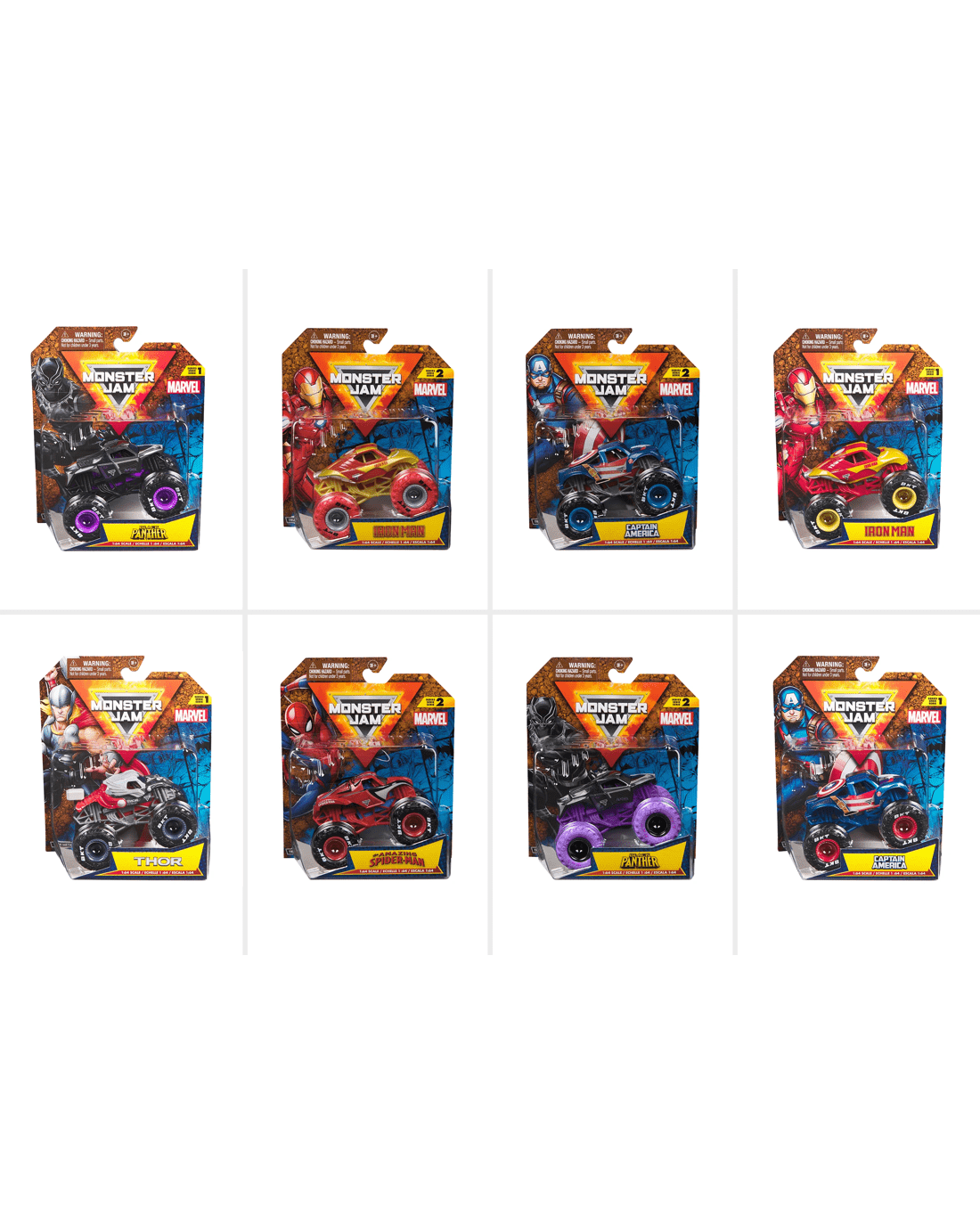 1 Monster Jam Marvel 1:64 Scale Truck - Assorted, 1 of 8