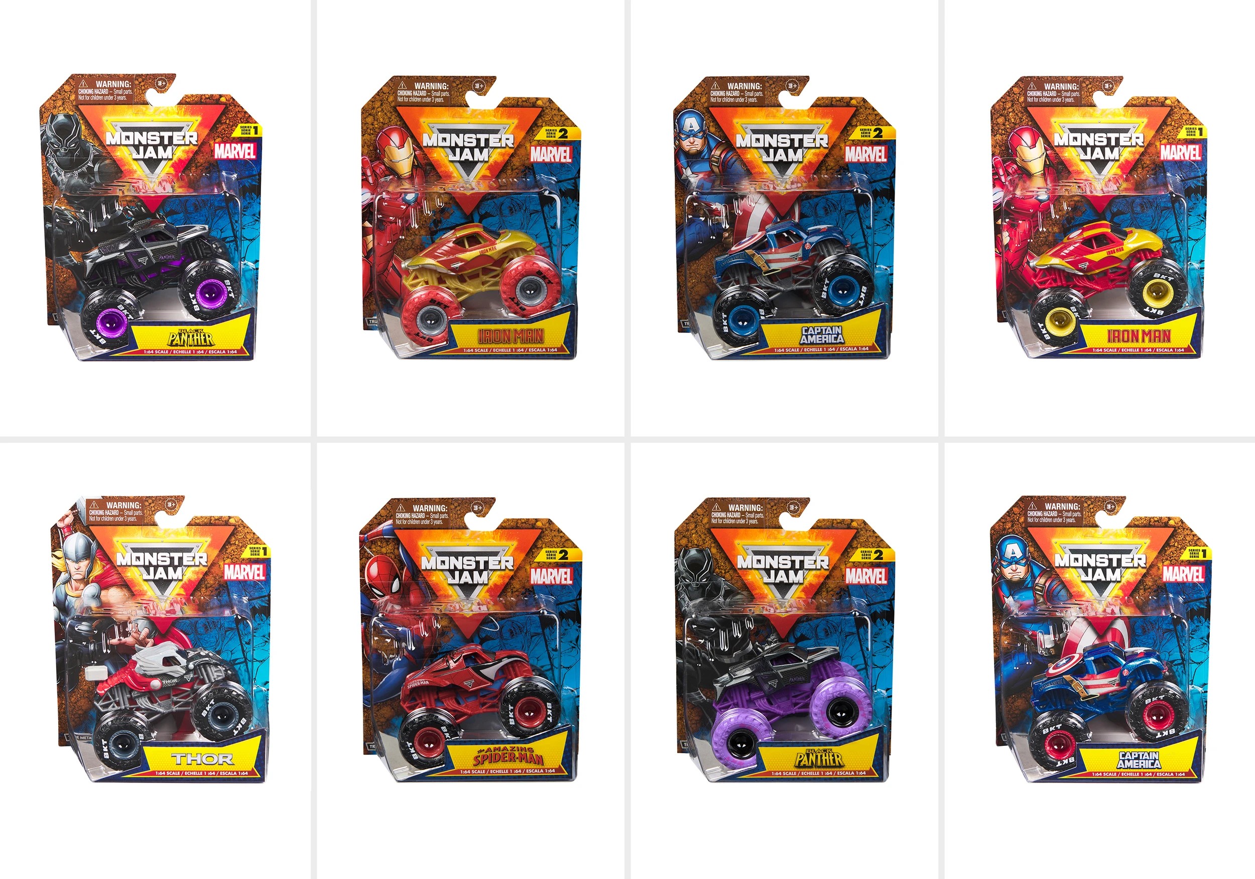 1 Monster Jam Marvel 1:64 Scale Truck - Assorted, 1 of 8
