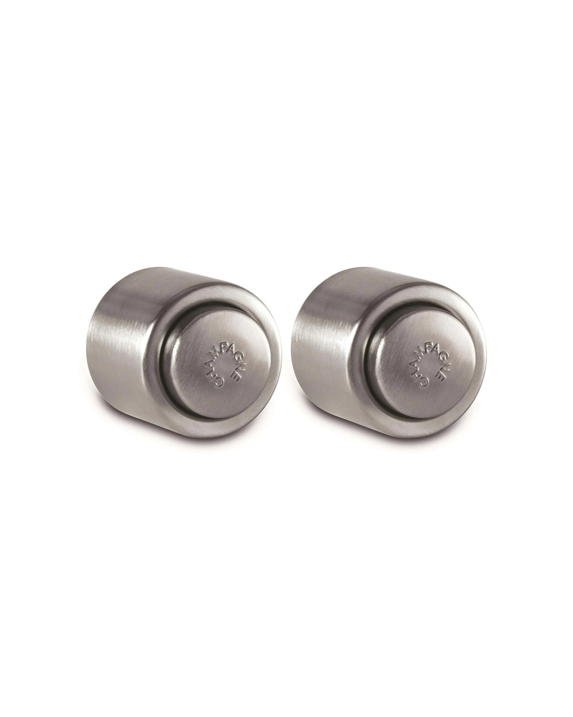 1 Avanti 2PK Stainless Steel Champagne Bottle Stopper Airtight Vacuum - Silver, 1 of 1