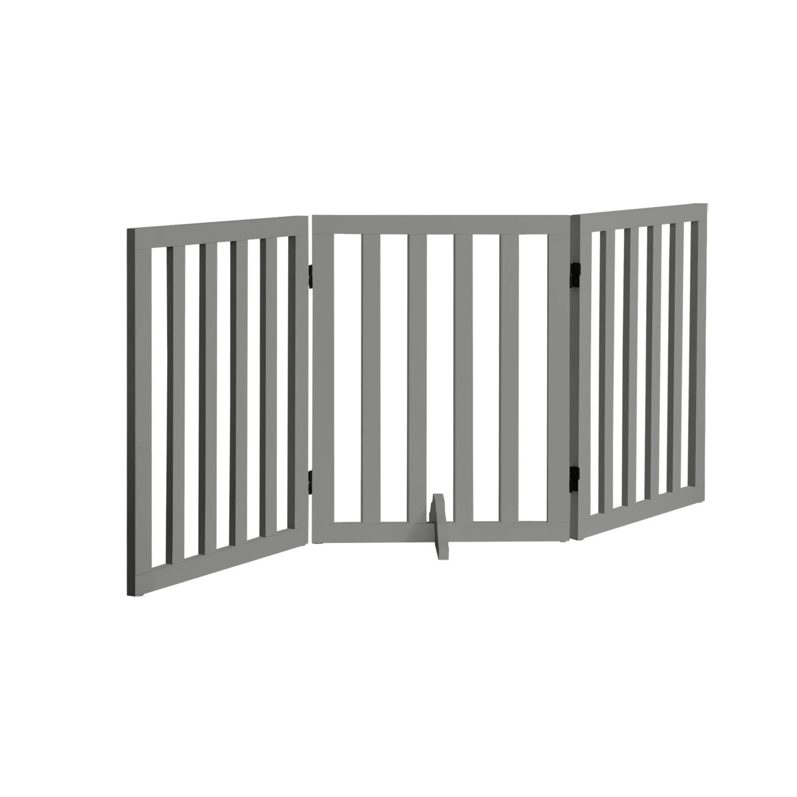 8 Alopet Wooden Pet Gate Dog Fence Safety Stair Barrier Security Door 3-Panel - Grey, 8 of 10