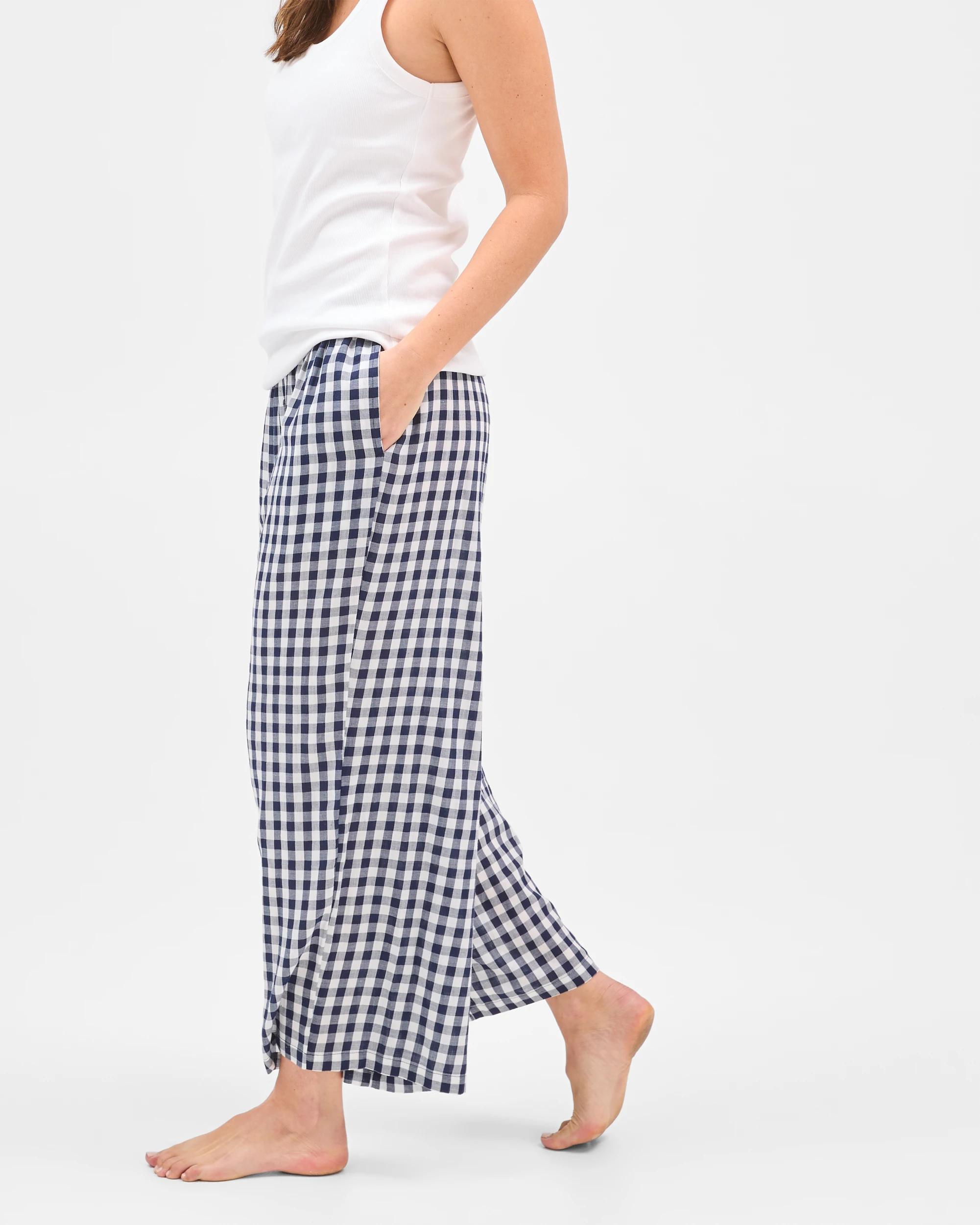 3 Target Woman 7/8 Length Sleep Pants NAVY GINGHAM, 3 of 7