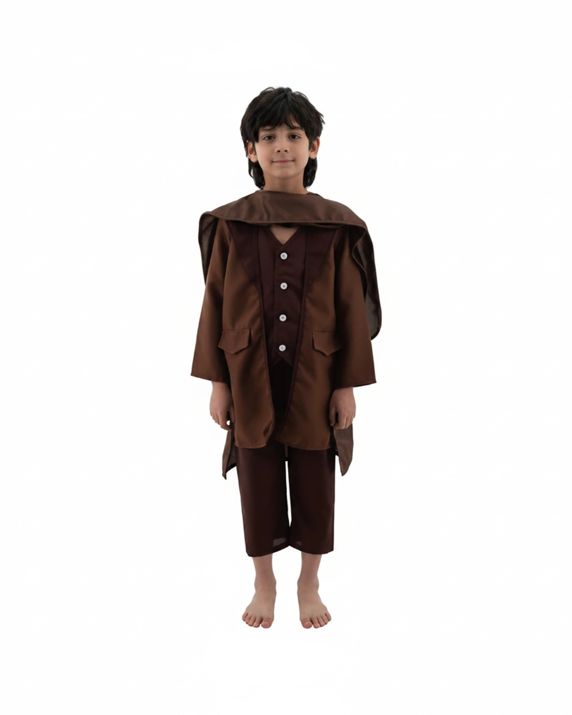 1 Oceana Children Boys Hobbit Kids Costume Set X Large 140x62cm - Brown, 1 of 1