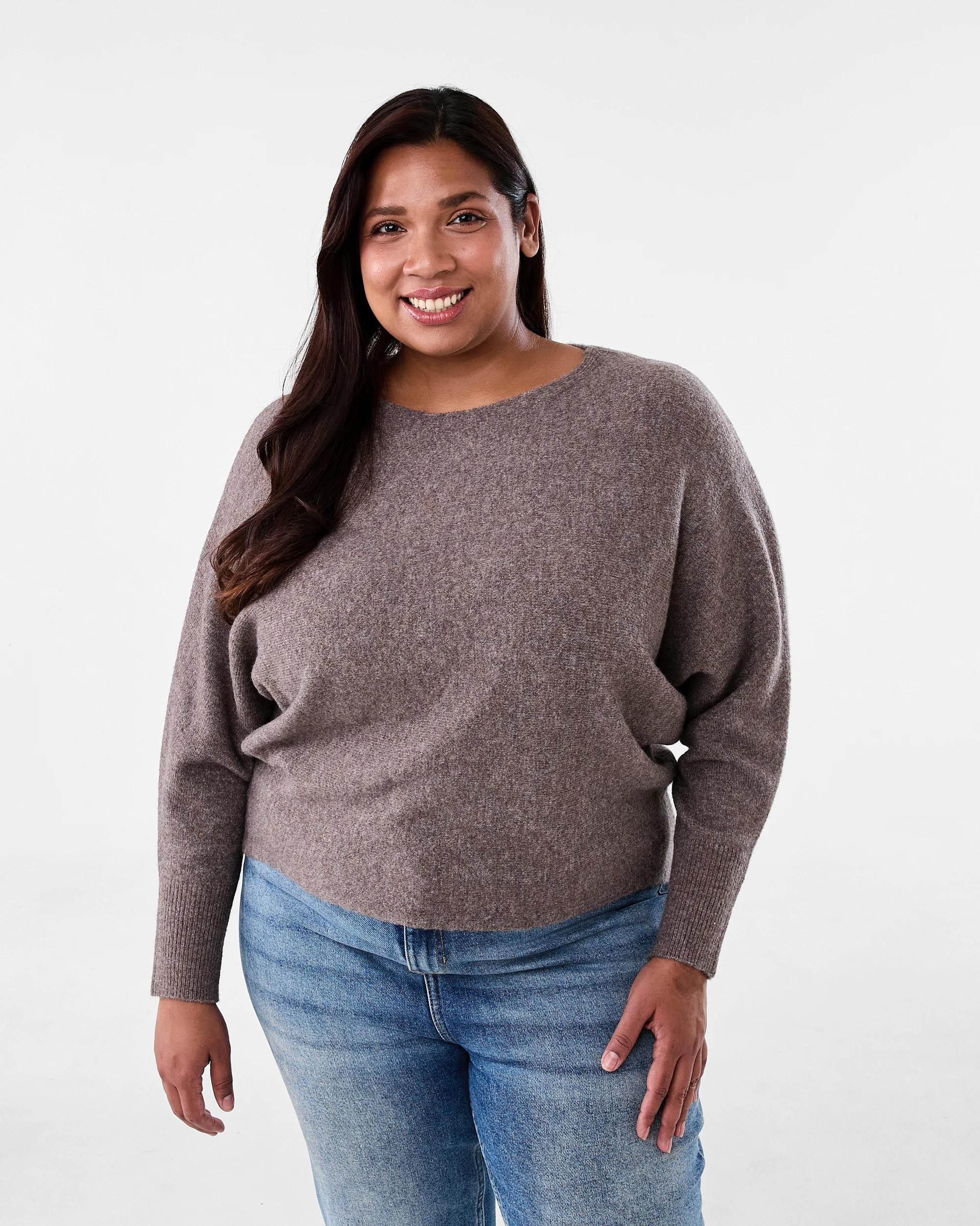 1 Curve Long Sleeve Dolman Jumper Tpe Marle, 1 of 7